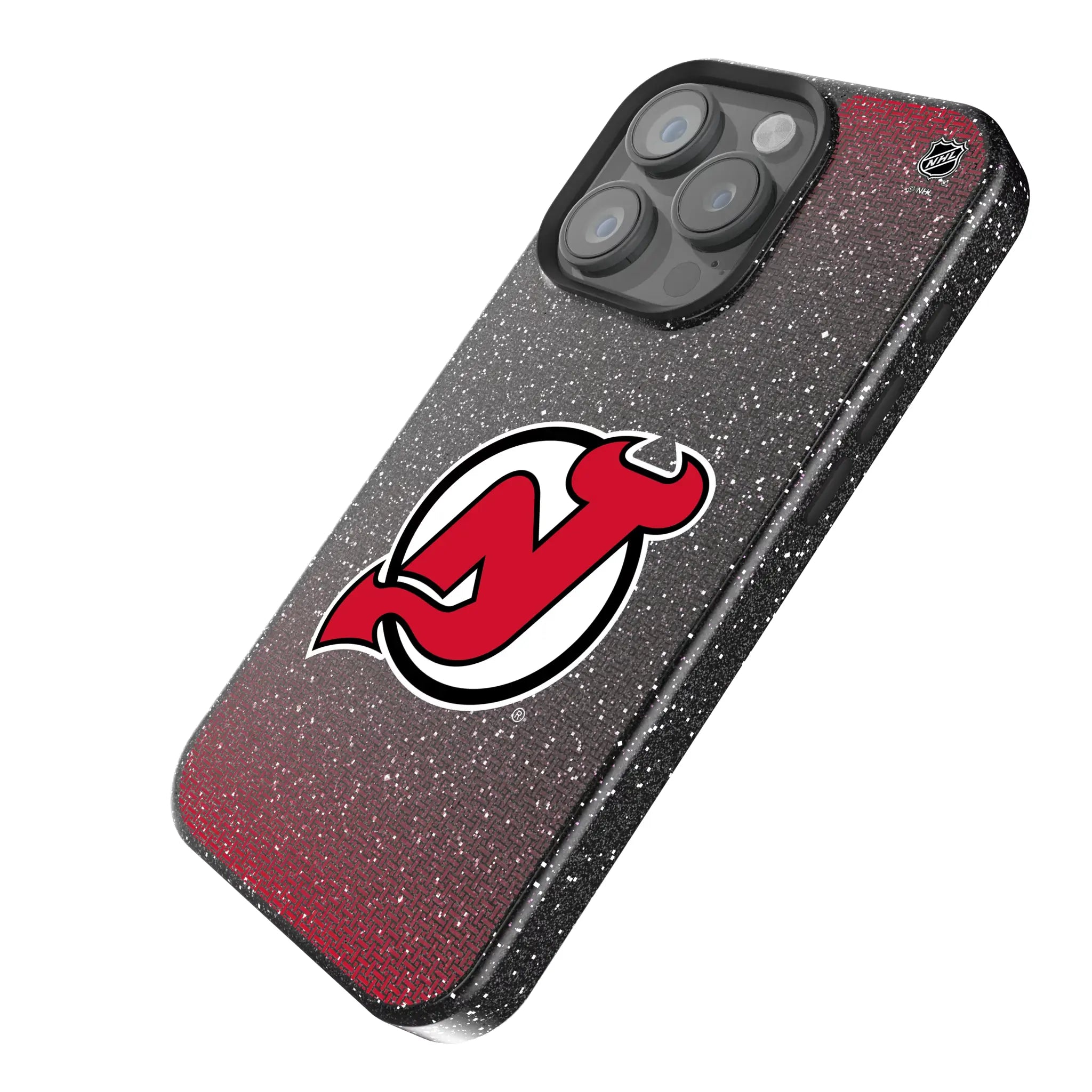 New Jersey Devils Linen Bling Phone Case for Apple iPhone