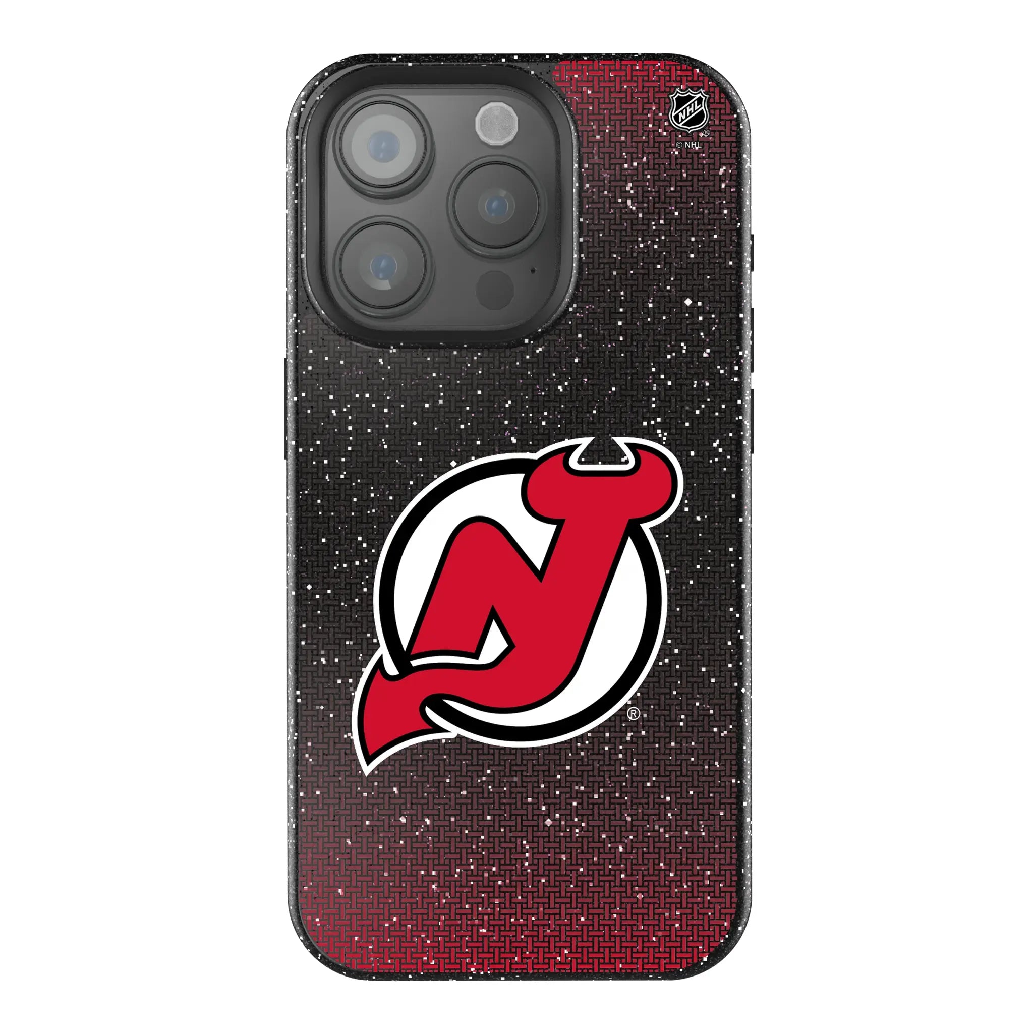 New Jersey Devils Linen Bling Phone Case for Apple iPhone