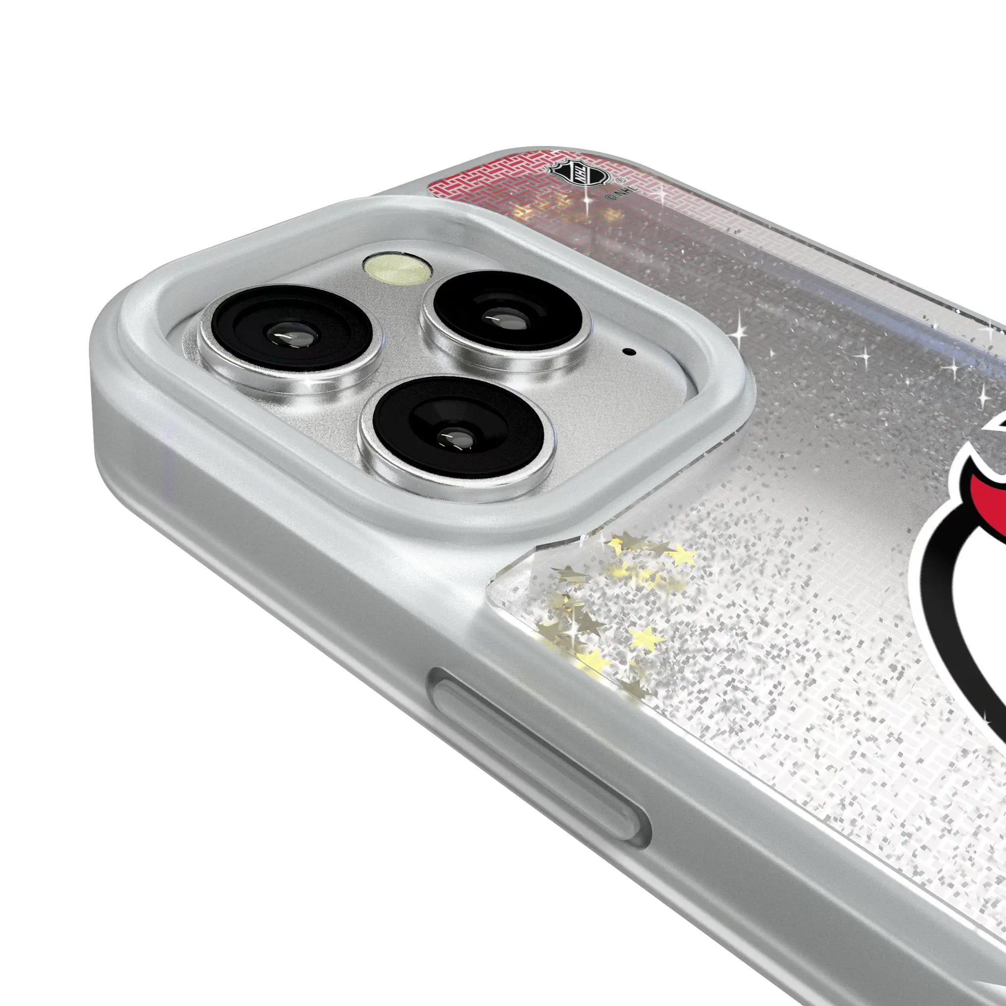 New Jersey Devils Linen Glitter Phone Case