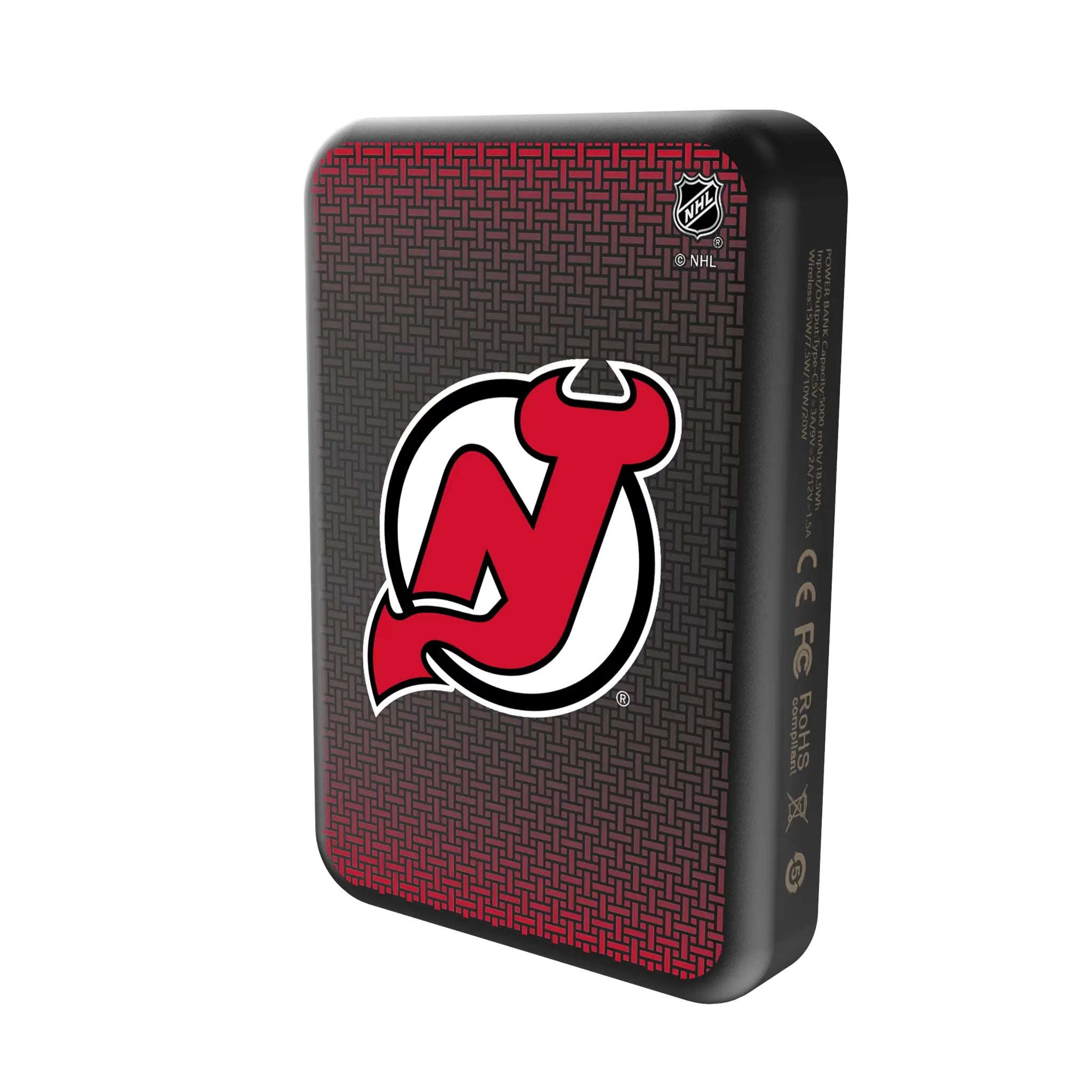 New Jersey Devils Linen Wireless Mag Power Bank