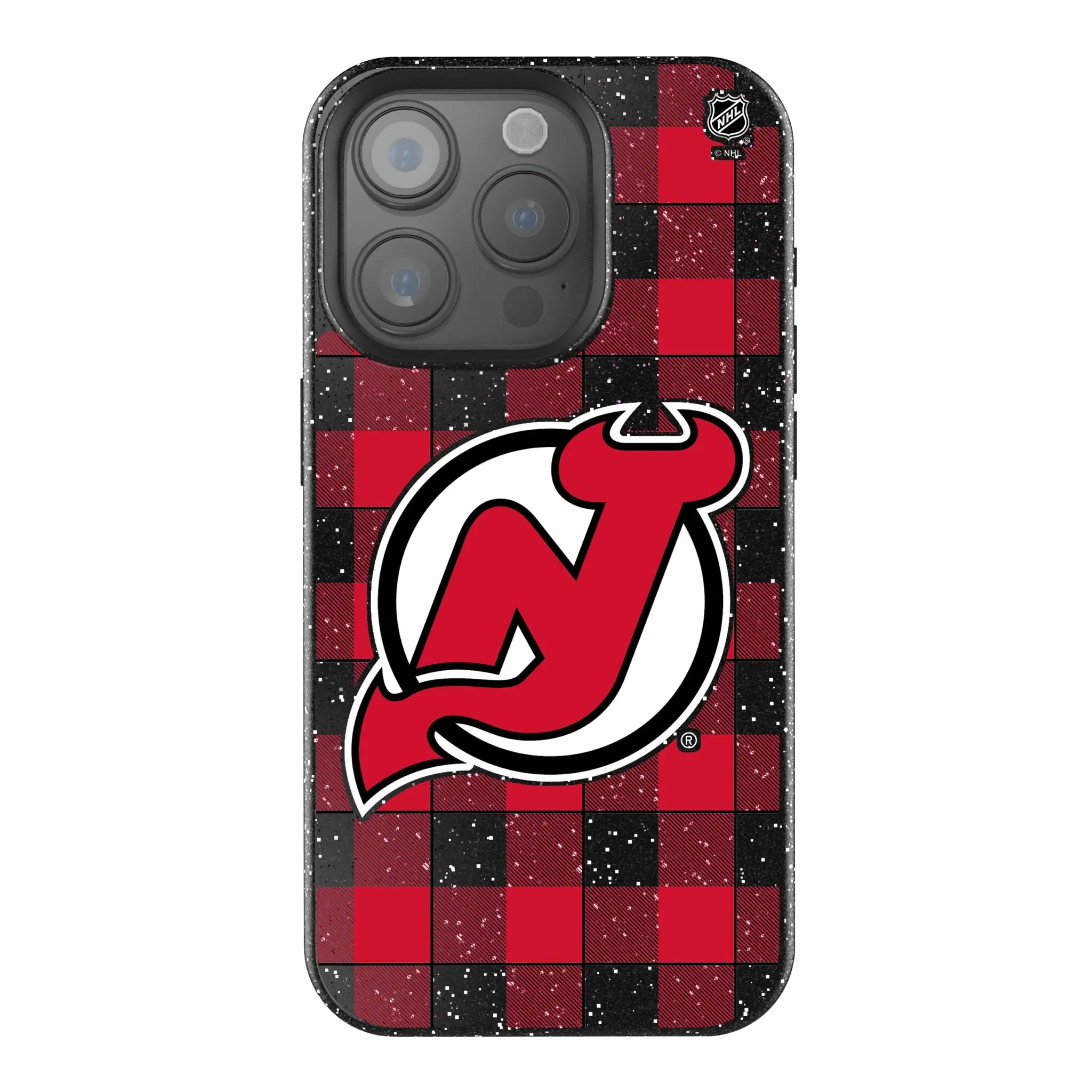 New Jersey Devils Plaid Bling Phone Case