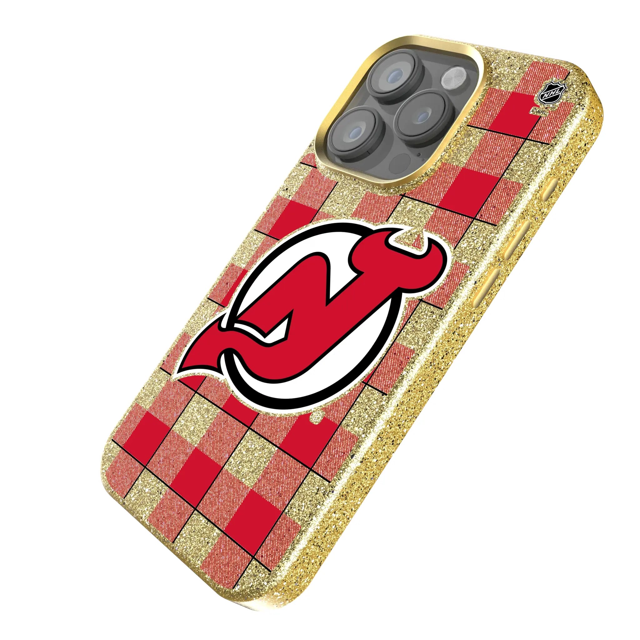 New Jersey Devils Plaid Bling Phone Case