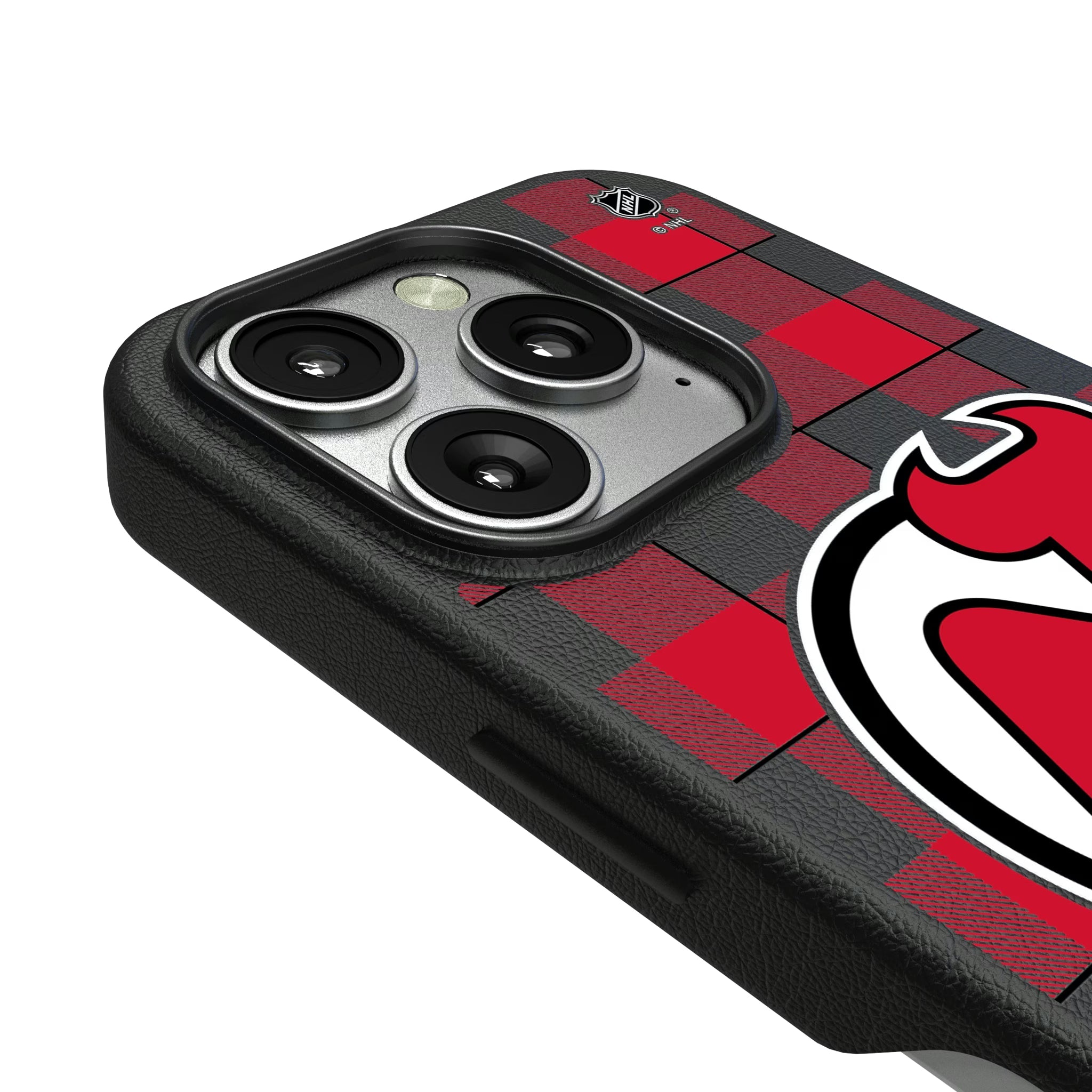New Jersey Devils Plaid MagSafe Compatible Phone Case for Apple iPhone - Sports Gifts, Sports Memorabilia, Sports Collectibles, Fan Shop