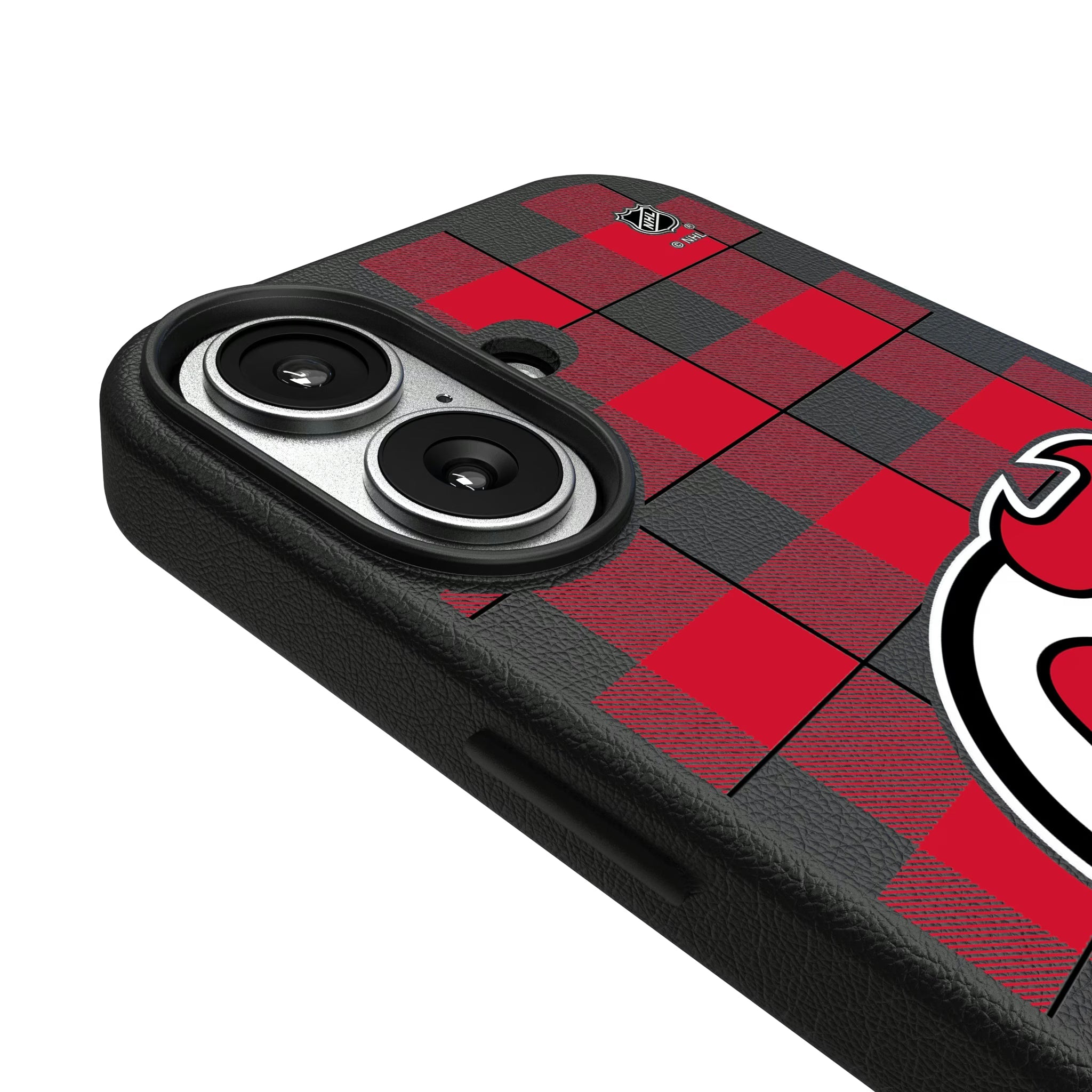 New Jersey Devils Plaid MagSafe Compatible Phone Case for Apple iPhone - Sports Gifts, Sports Memorabilia, Sports Collectibles, Fan Shop