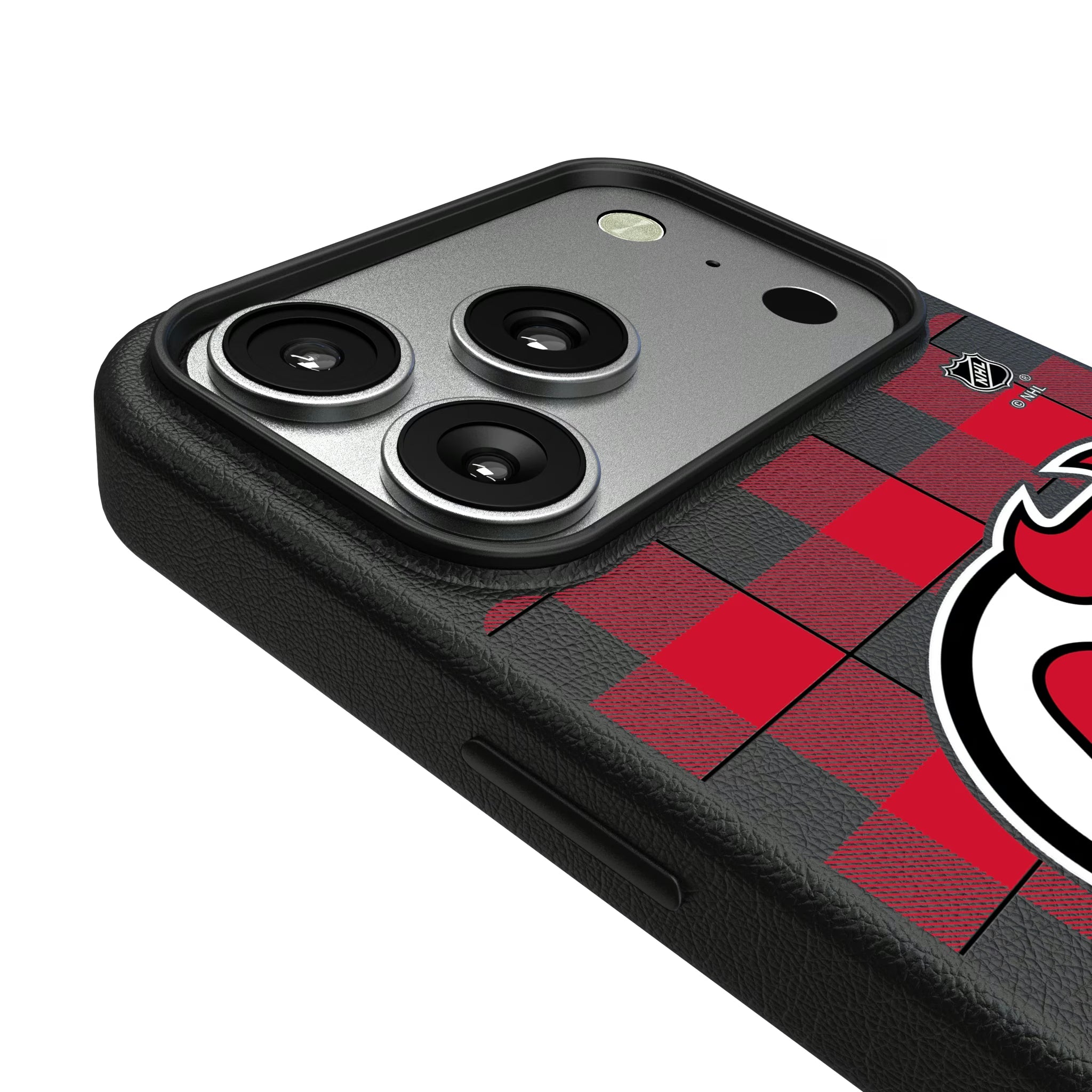 New Jersey Devils Plaid MagSafe Compatible Phone Case for Apple iPhone - Sports Gifts, Sports Memorabilia, Sports Collectibles, Fan Shop