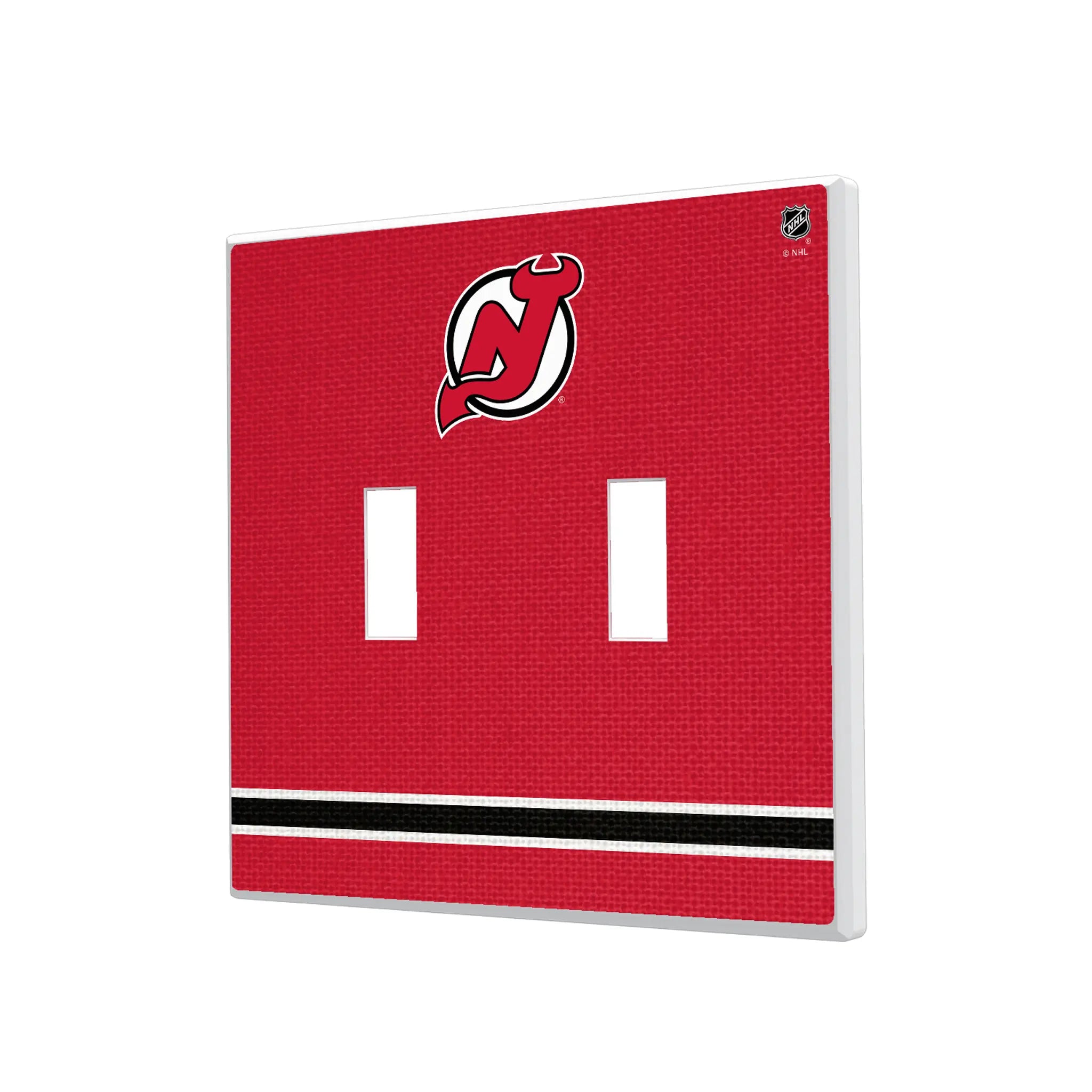 New Jersey Devils Stripe Hidden-Screw Light Switch Plate