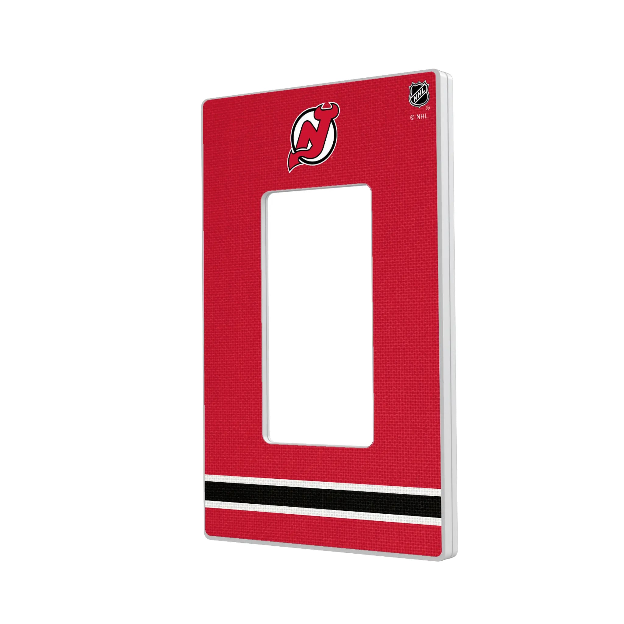 New Jersey Devils Stripe Hidden-Screw Light Switch Plate