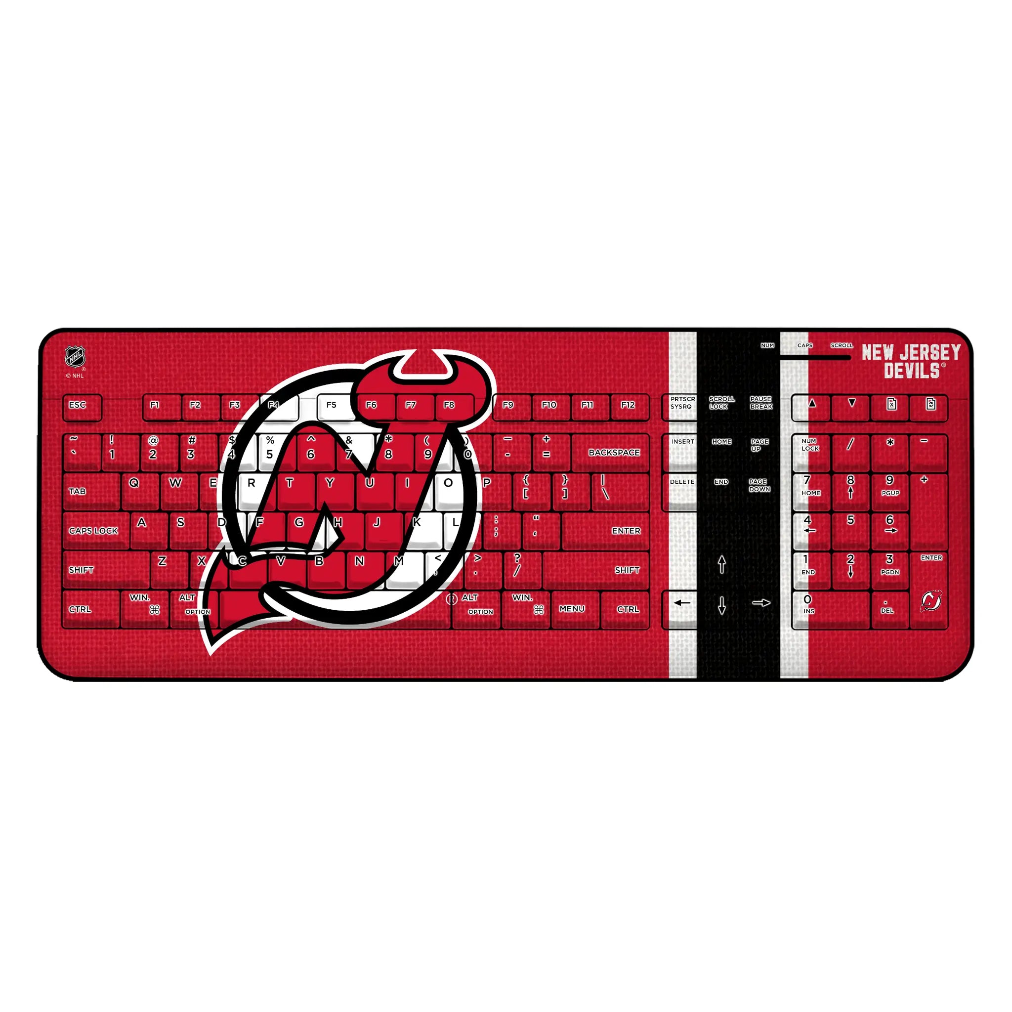 New Jersey Devils Stripe Wireless USB Keyboard