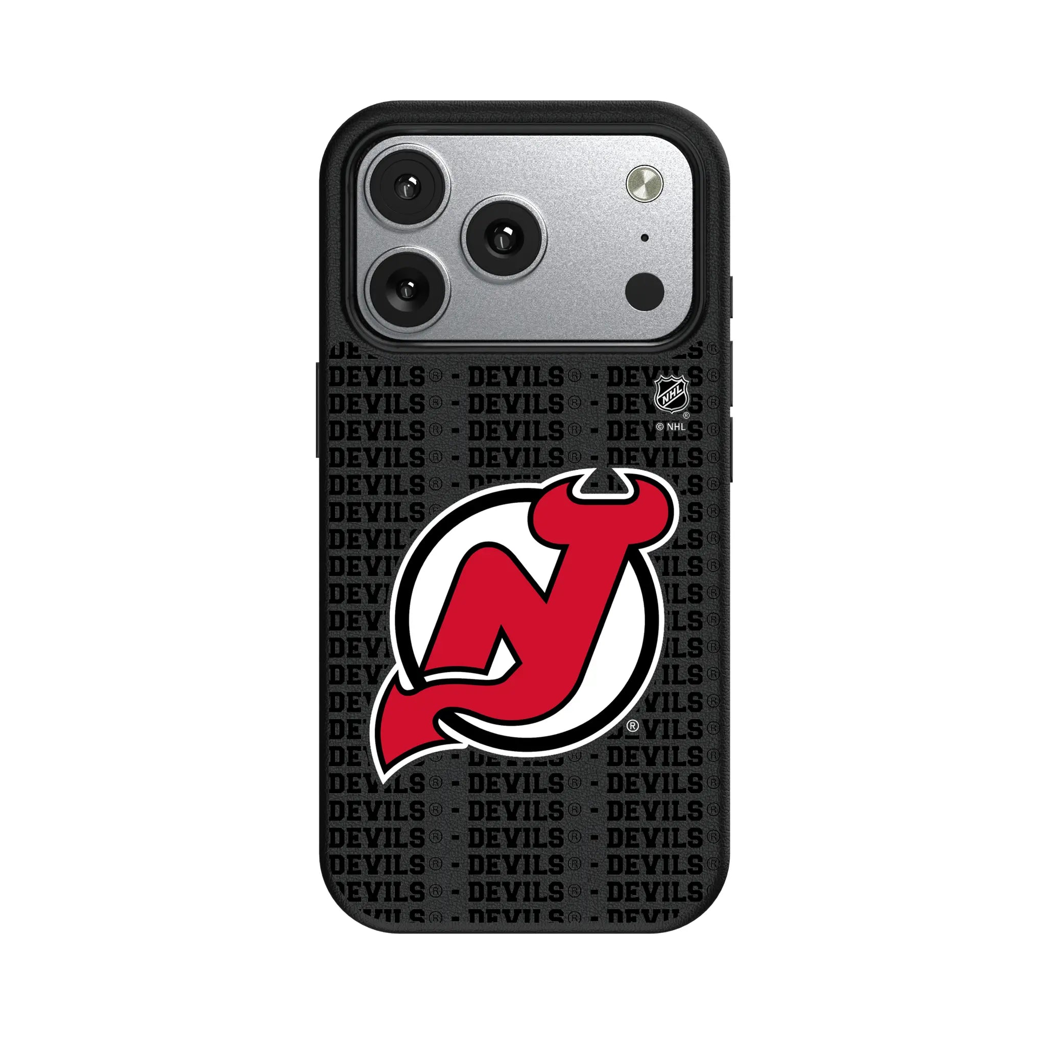 New Jersey Devils Text Backdrop MagSafe Compatible Phone Case for Apple iPhone