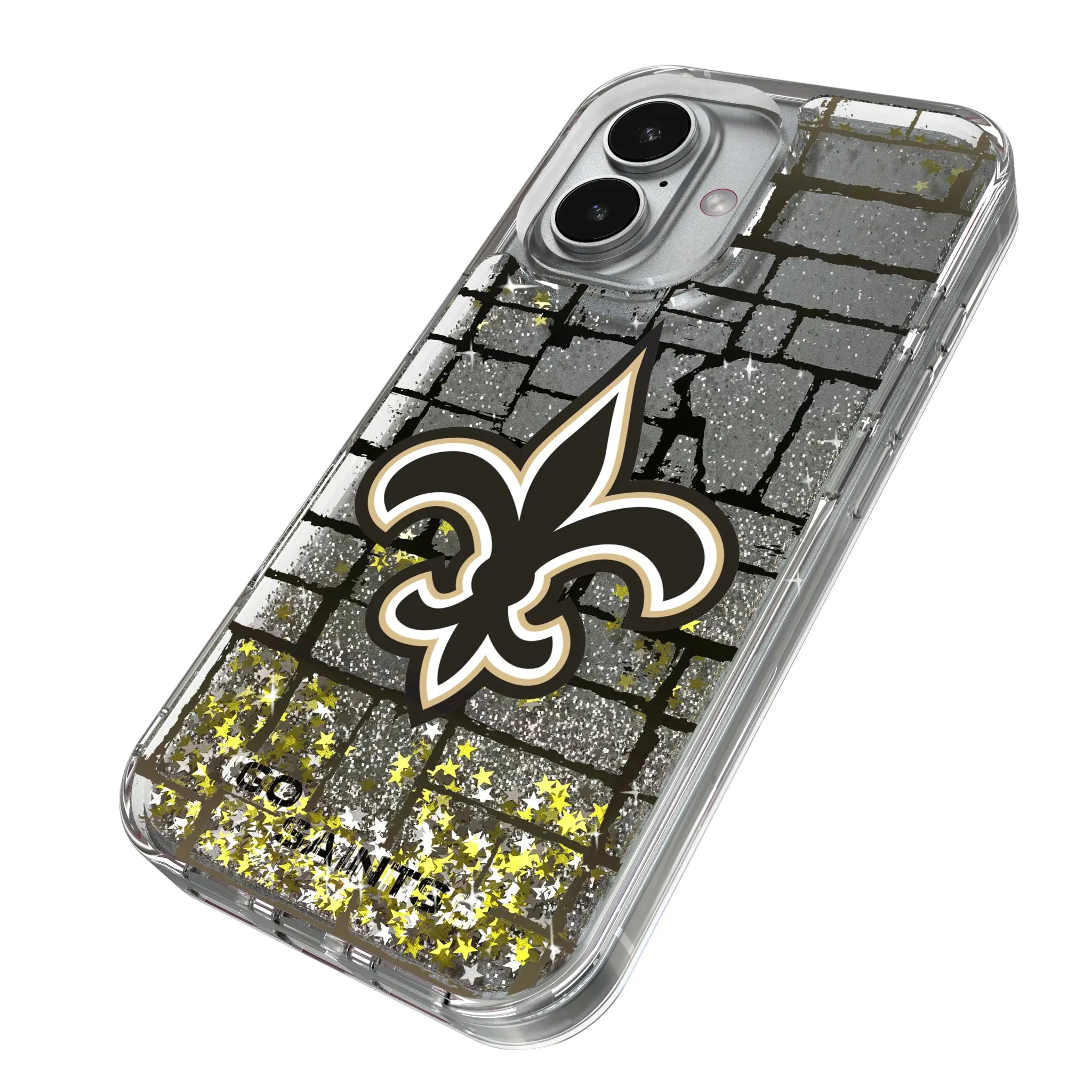 New Orleans Saints Brick Glitter Phone Case for Apple iPhone