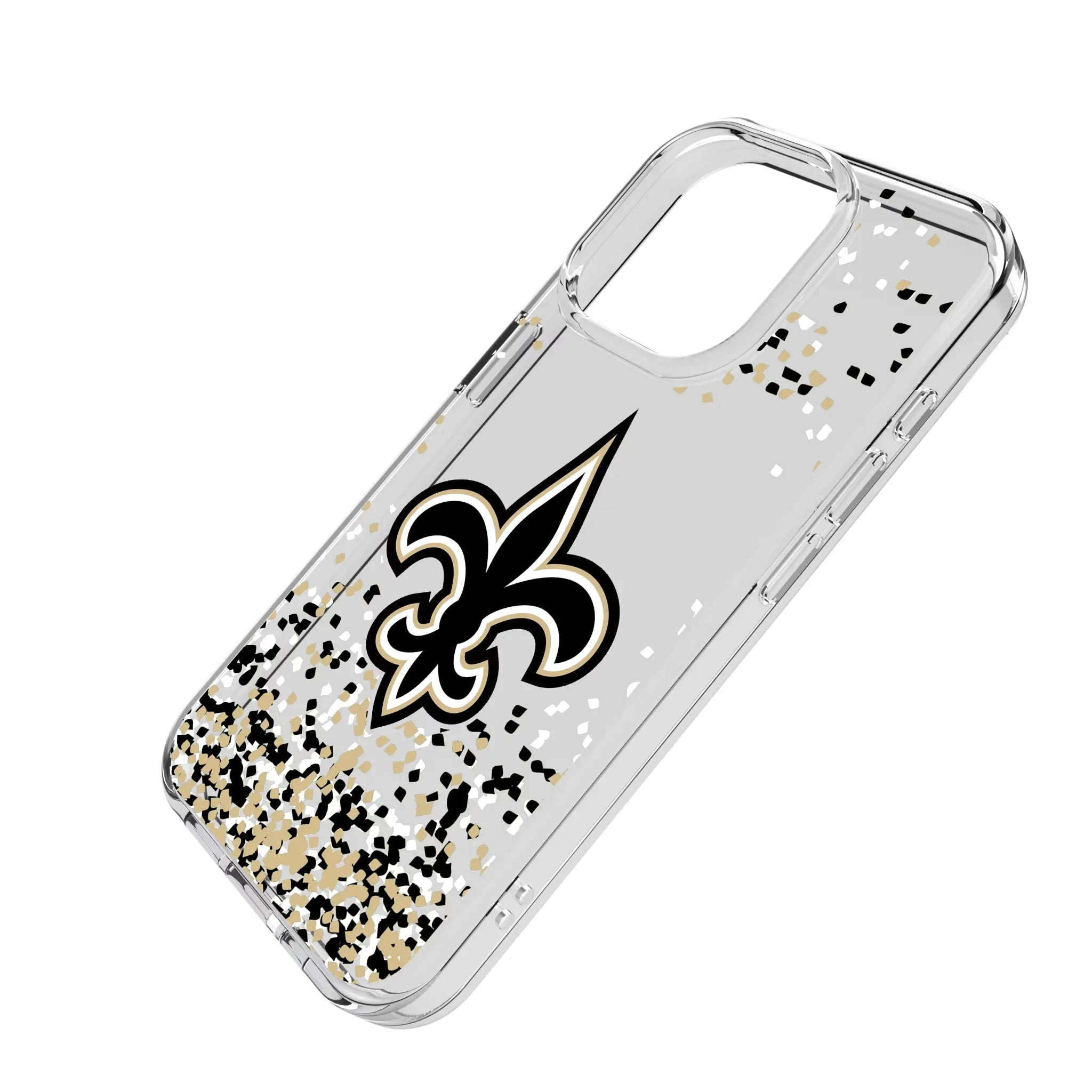 New Orleans Saints Confetti Clear Phone Case for Apple iPhone