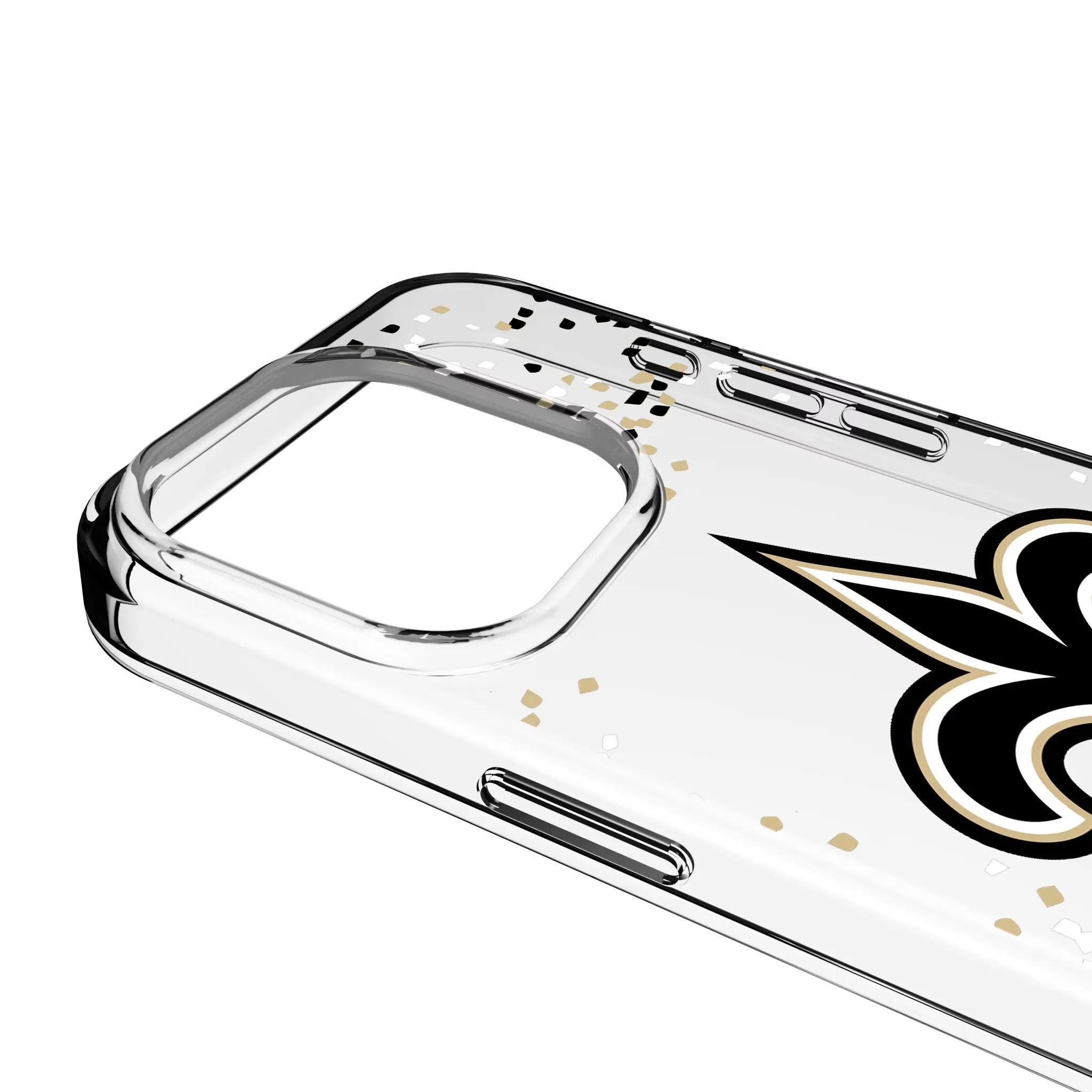 New Orleans Saints Confetti Clear Phone Case for Apple iPhone