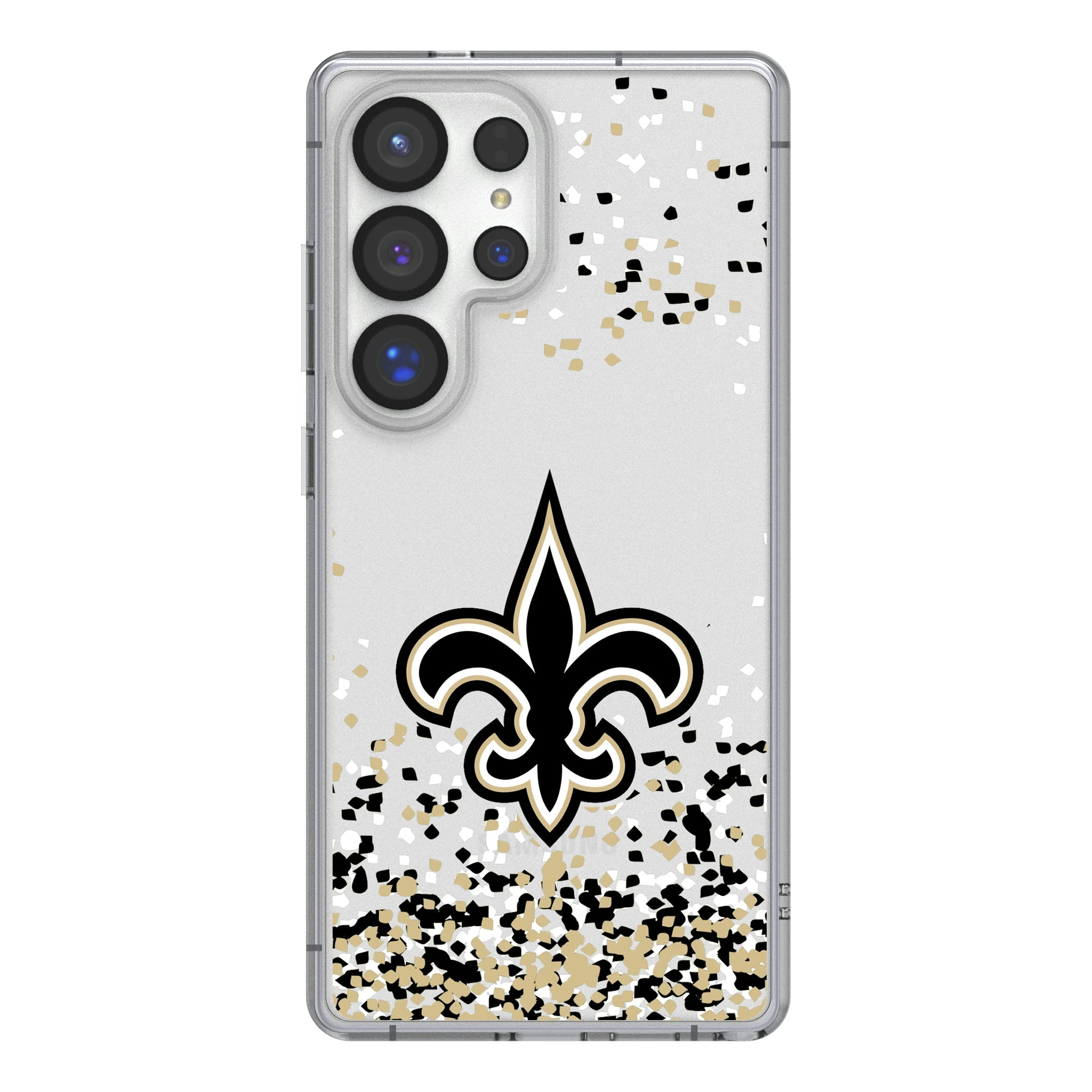 New Orleans Saints Confetti Clear Phone Case for Samsung Galaxy