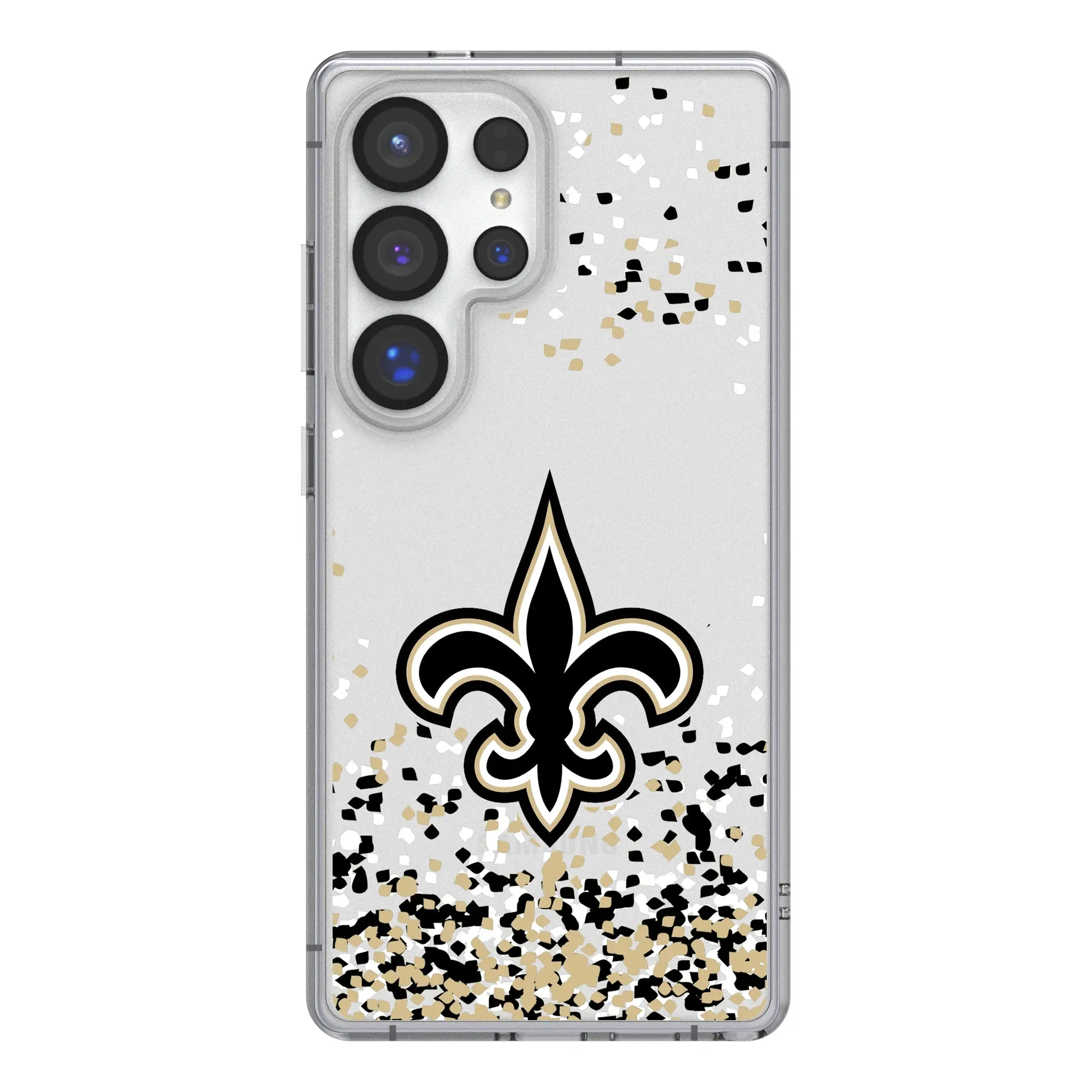 New Orleans Saints Confetti Clear Phone Case for Samsung Galaxy