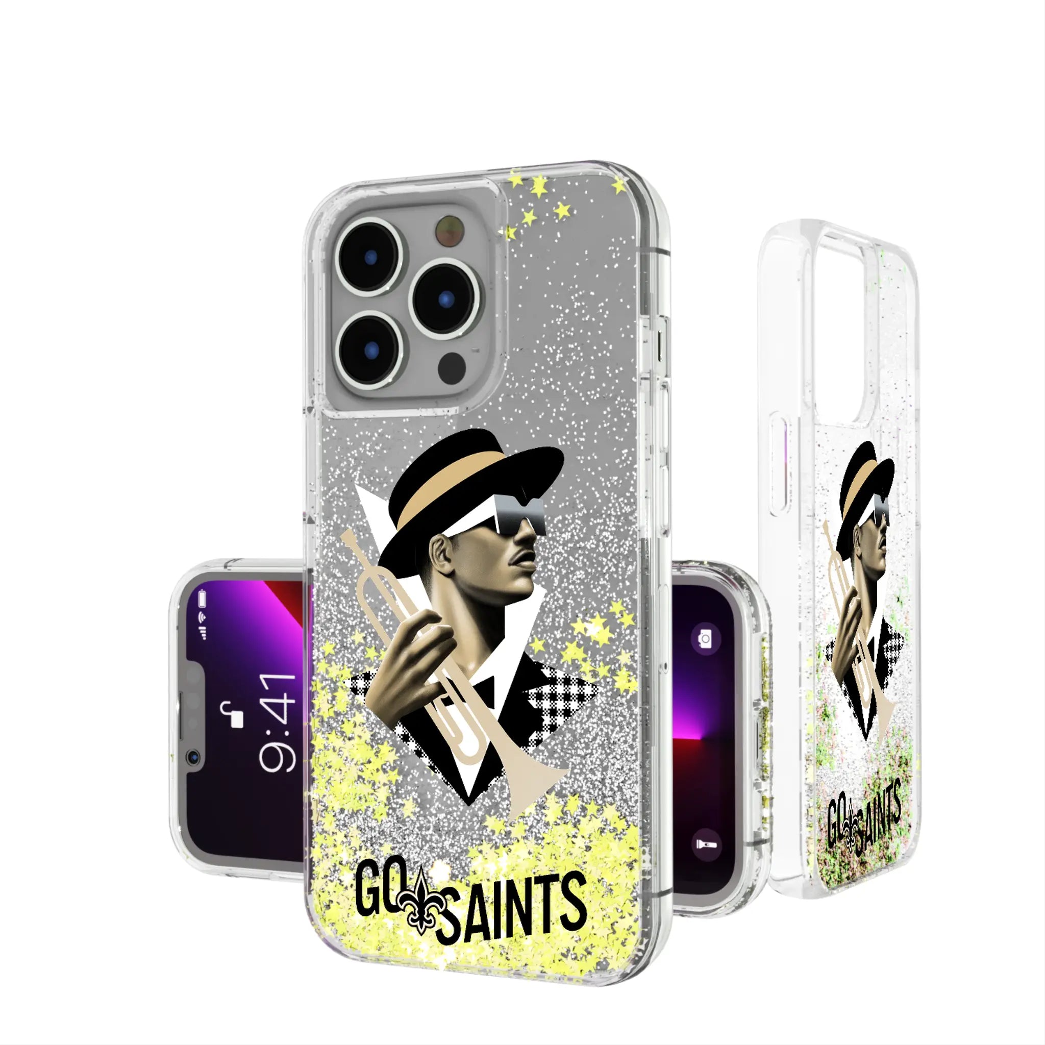 New Orleans Saints 2024 Illustrated Limited Edition Glitter Phone Case