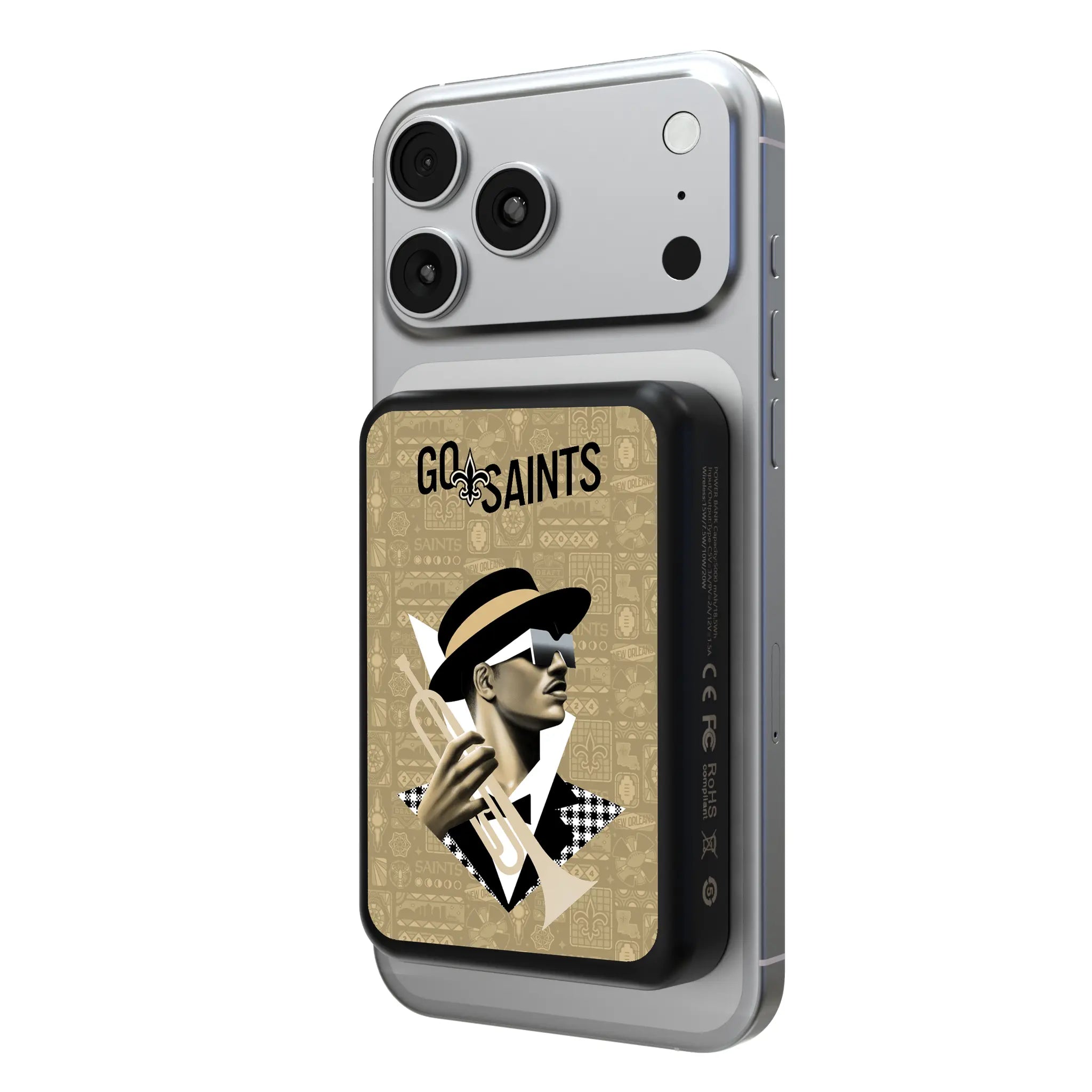 New Orleans Saints 2024 Illustrated Limited Edition Wireless Mag Power Bank