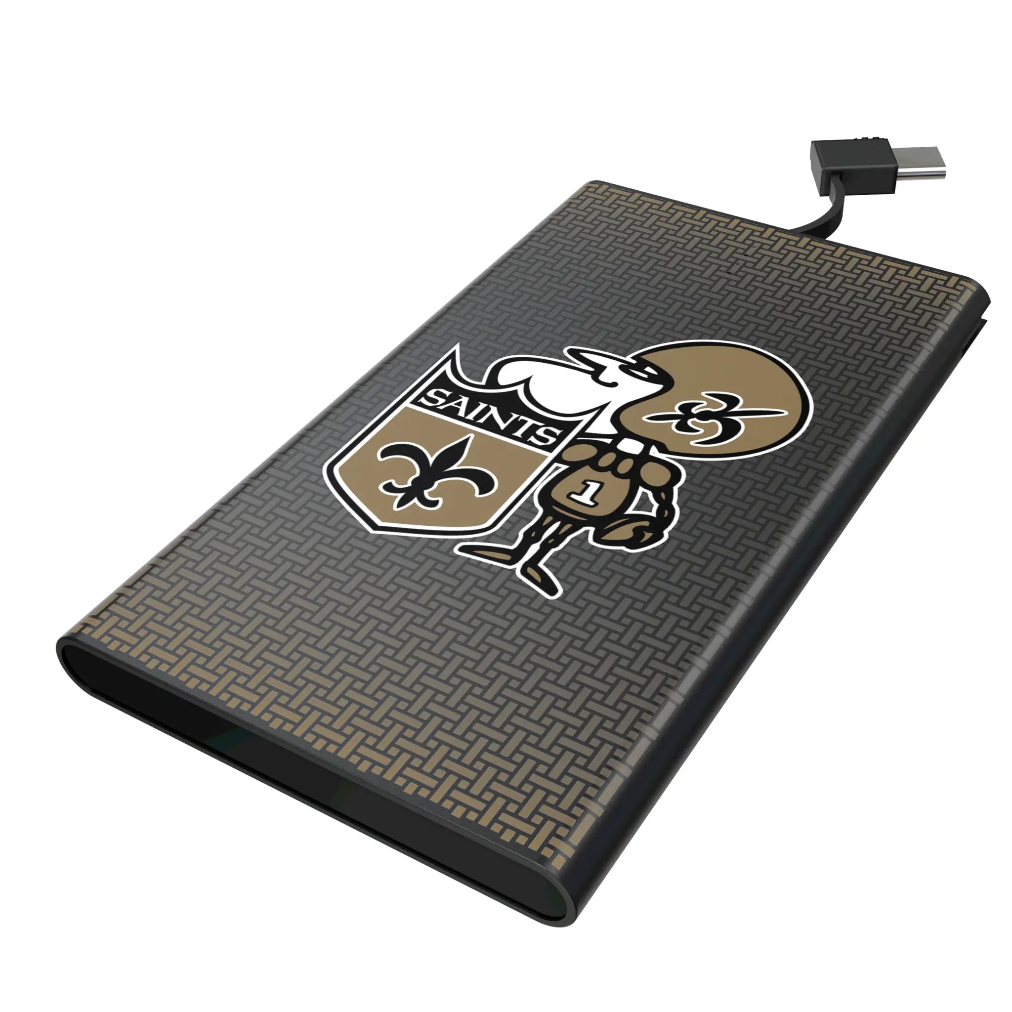 New Orleans Saints Historic Collection Linen 5000mAh Flat Powerbank