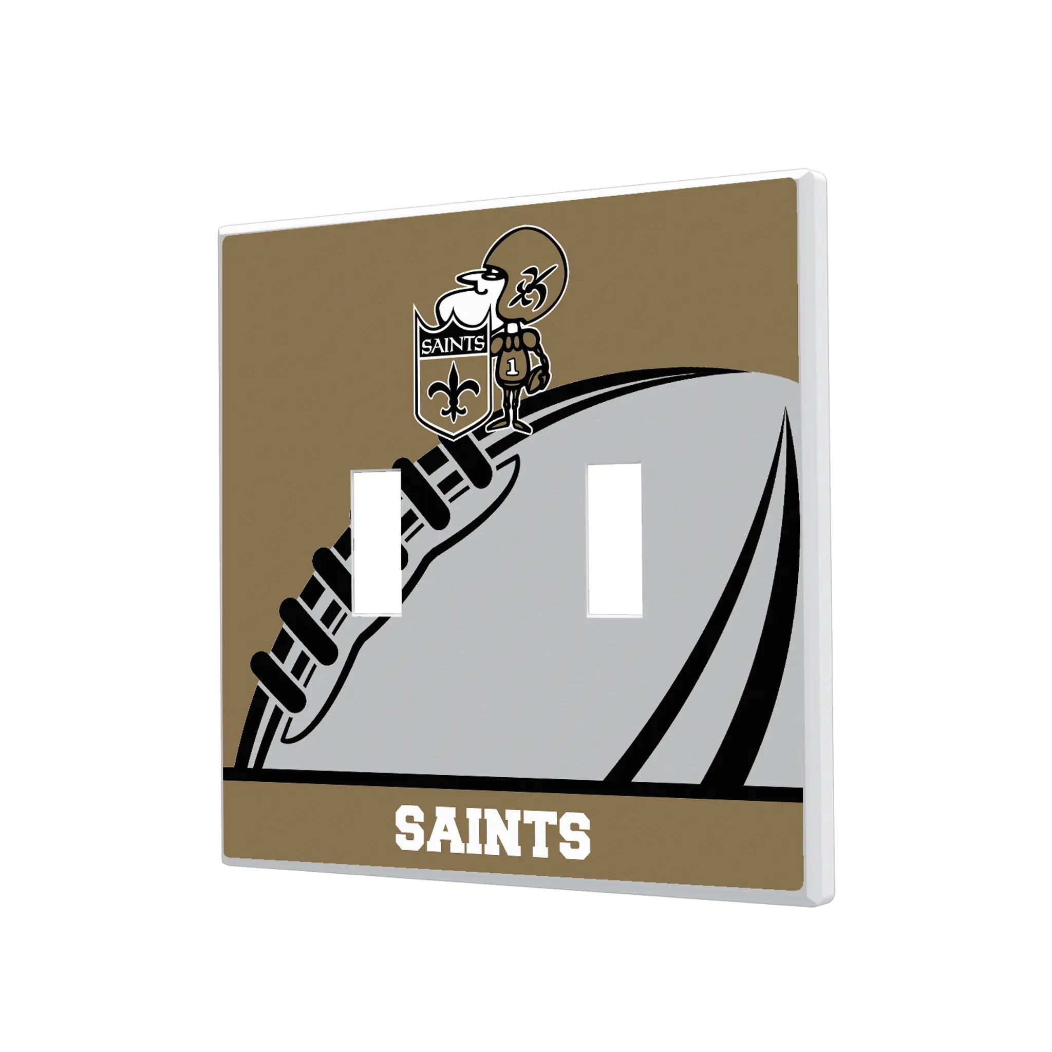 New Orleans Saints Historic Collection Passtime Hidden-Screw Light Switch Plate