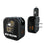 New Orleans Saints Historic Collection Text Backdrop 2 in 1 USB A/C Charger