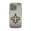 New Orleans Saints Linen Clear Phone Case for Apple iPhone