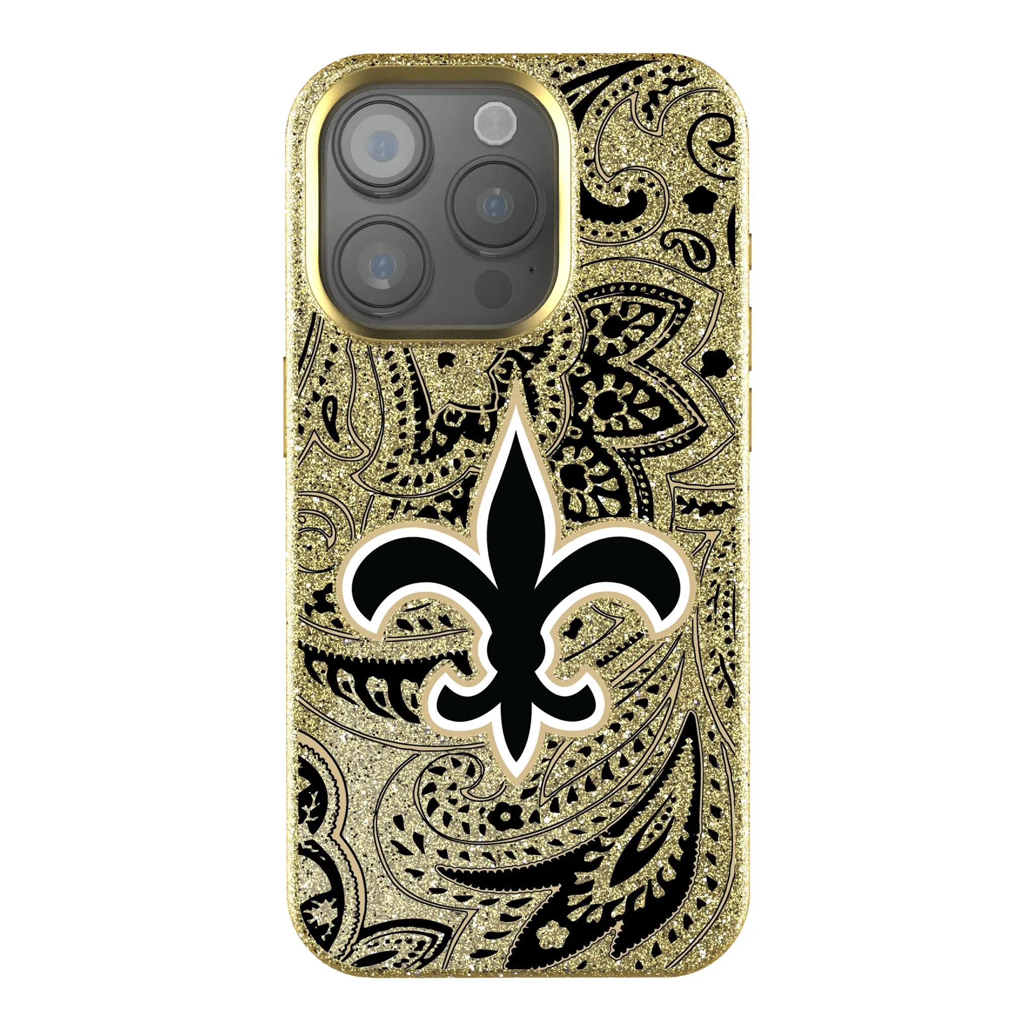 New Orleans Saints Paisley Bling Phone Case