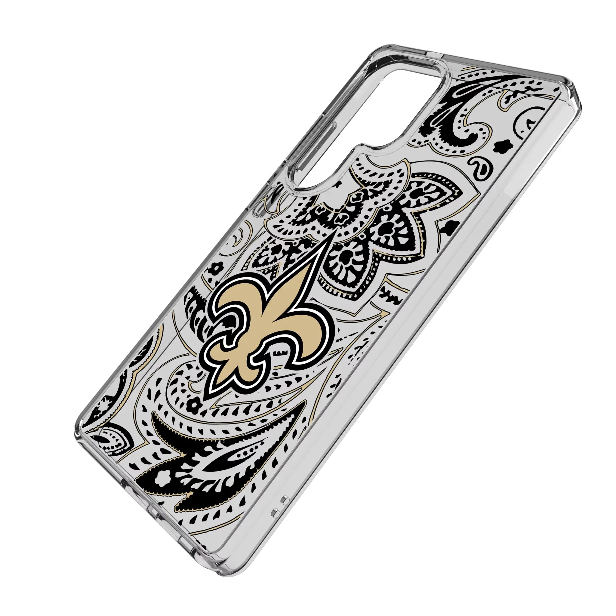 New Orleans Saints Paisley Clear Phone Case for Samsung Galaxy
