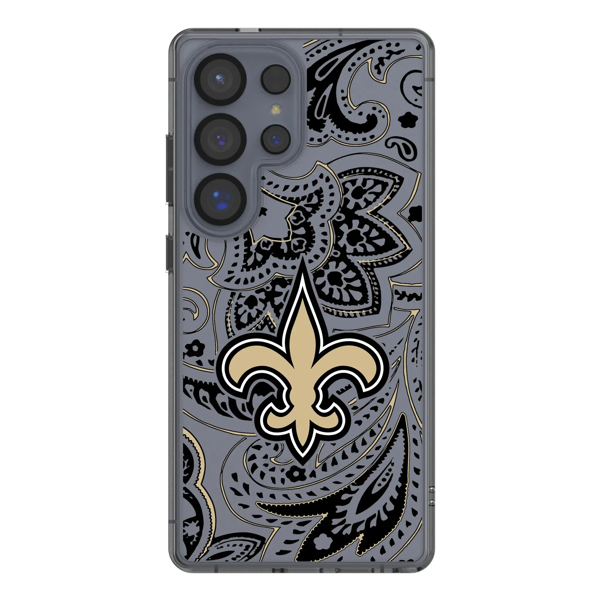 New Orleans Saints Paisley Clear Phone Case for Samsung Galaxy