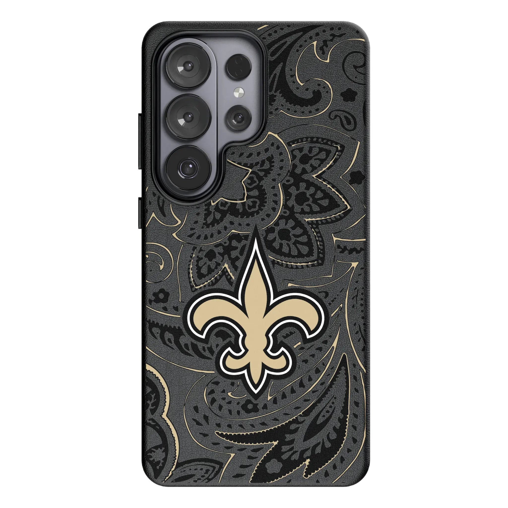 New Orleans Saints Paisley MagSafe Compatible Phone Case for Samsung Galaxy