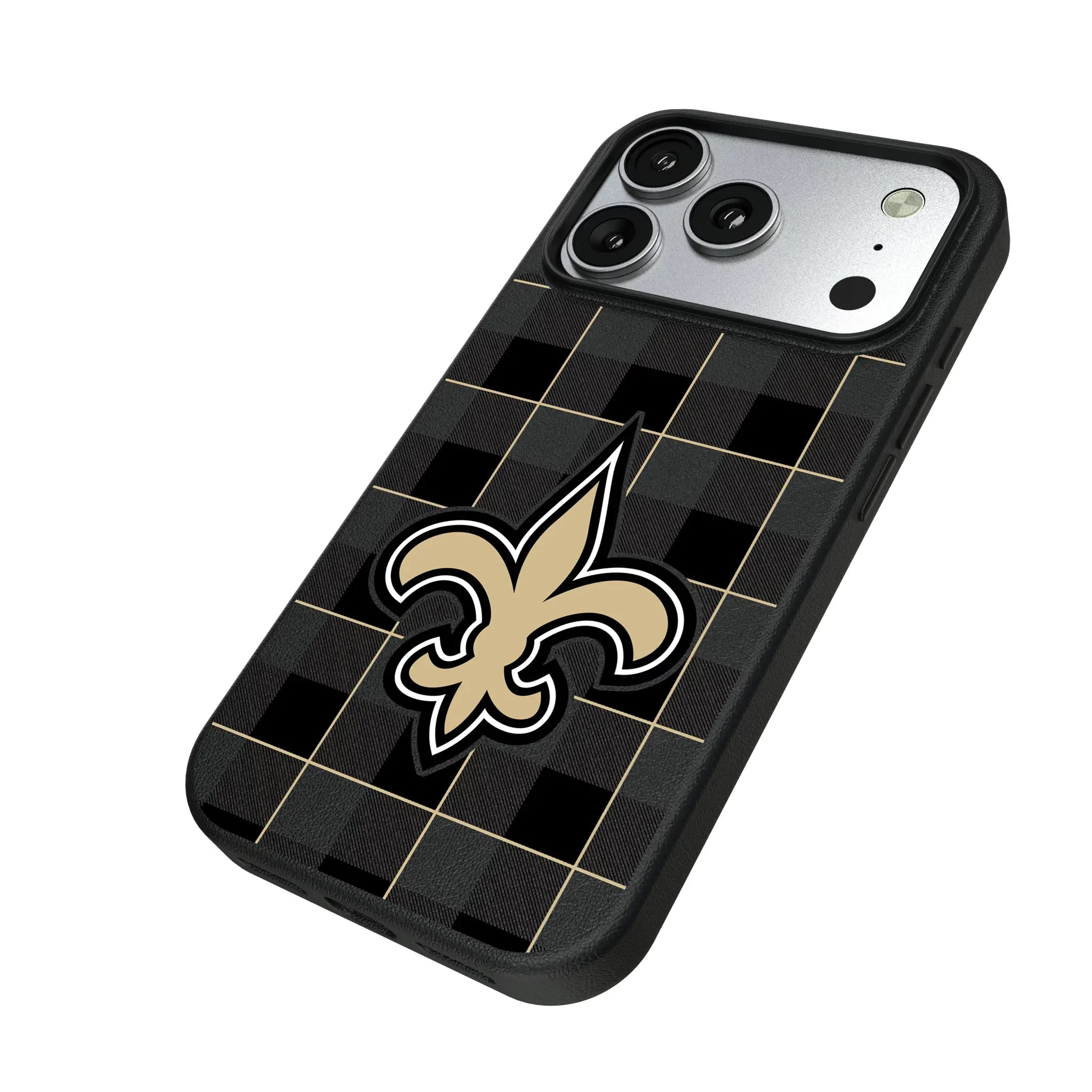 New Orleans Saints Plaid MagSafe Compatible Phone Case for Apple iPhone