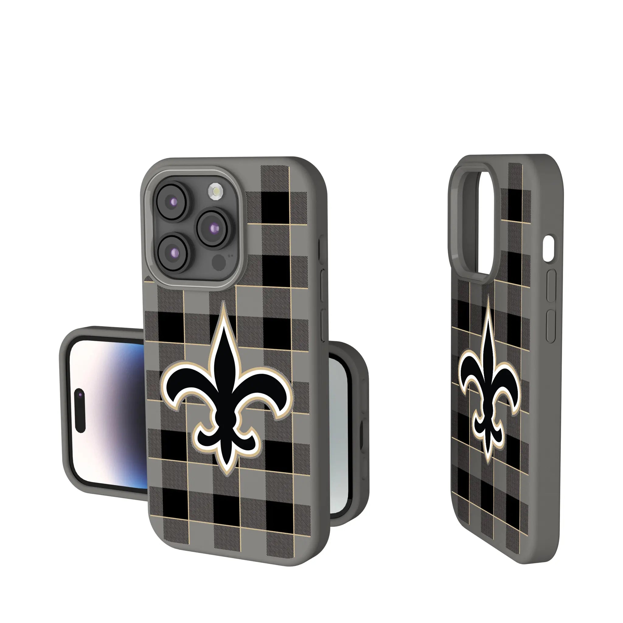 New Orleans Saints Plaid Soft Touch Phone Case