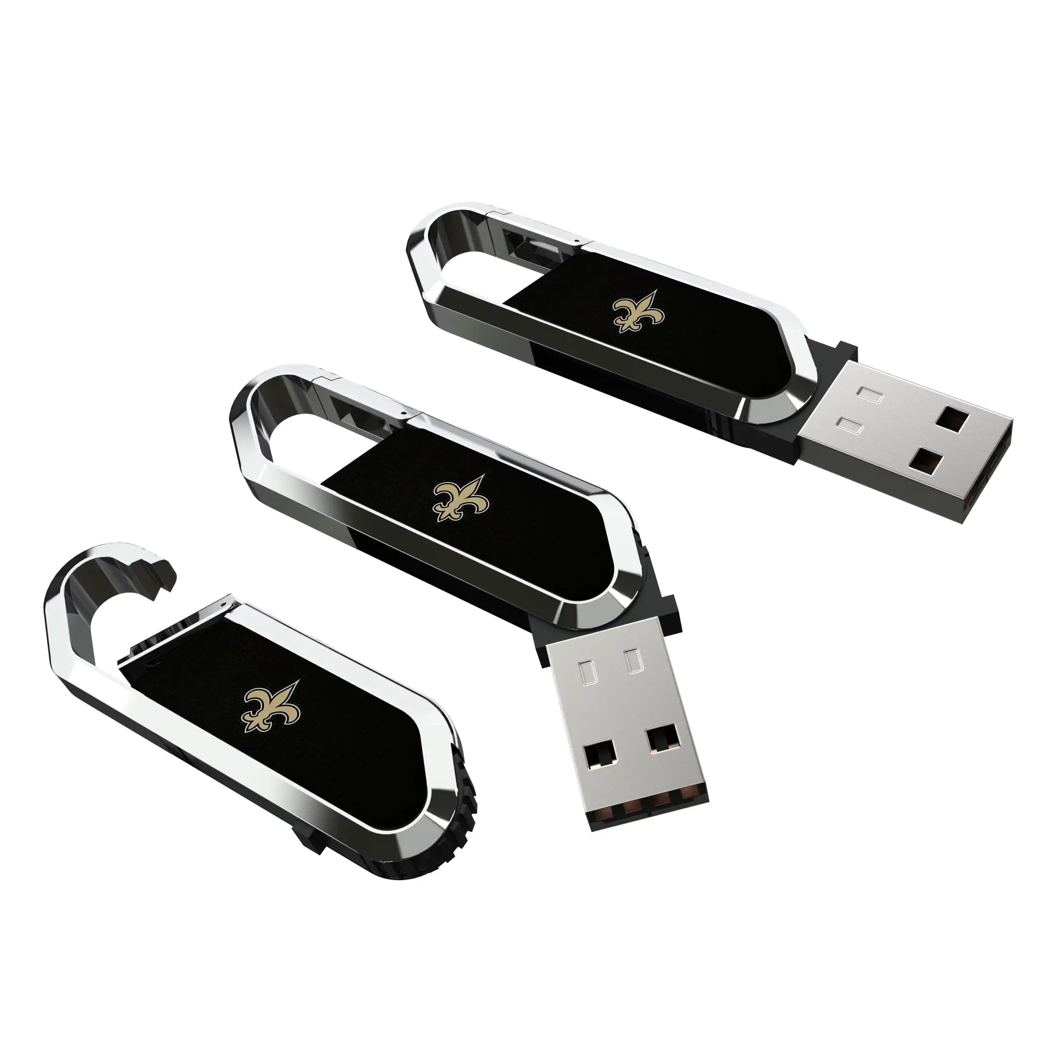 New Orleans Saints Solid USB 32GB Clip Style Flash Drive
