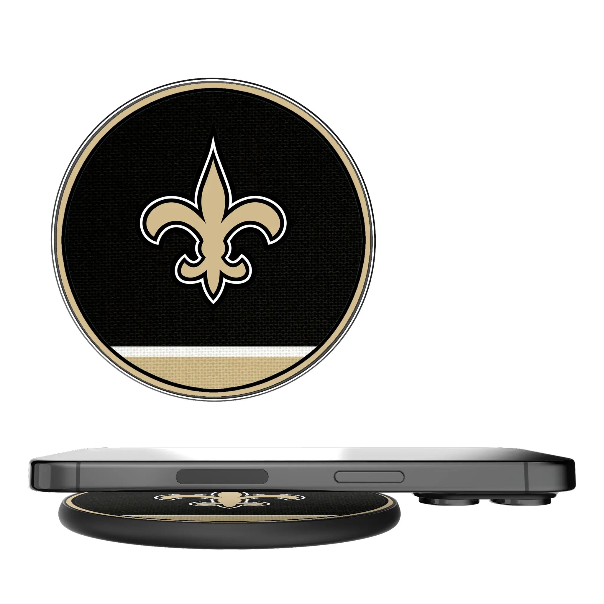 New Orleans Saints Stripe 15-Watt Wireless Charger