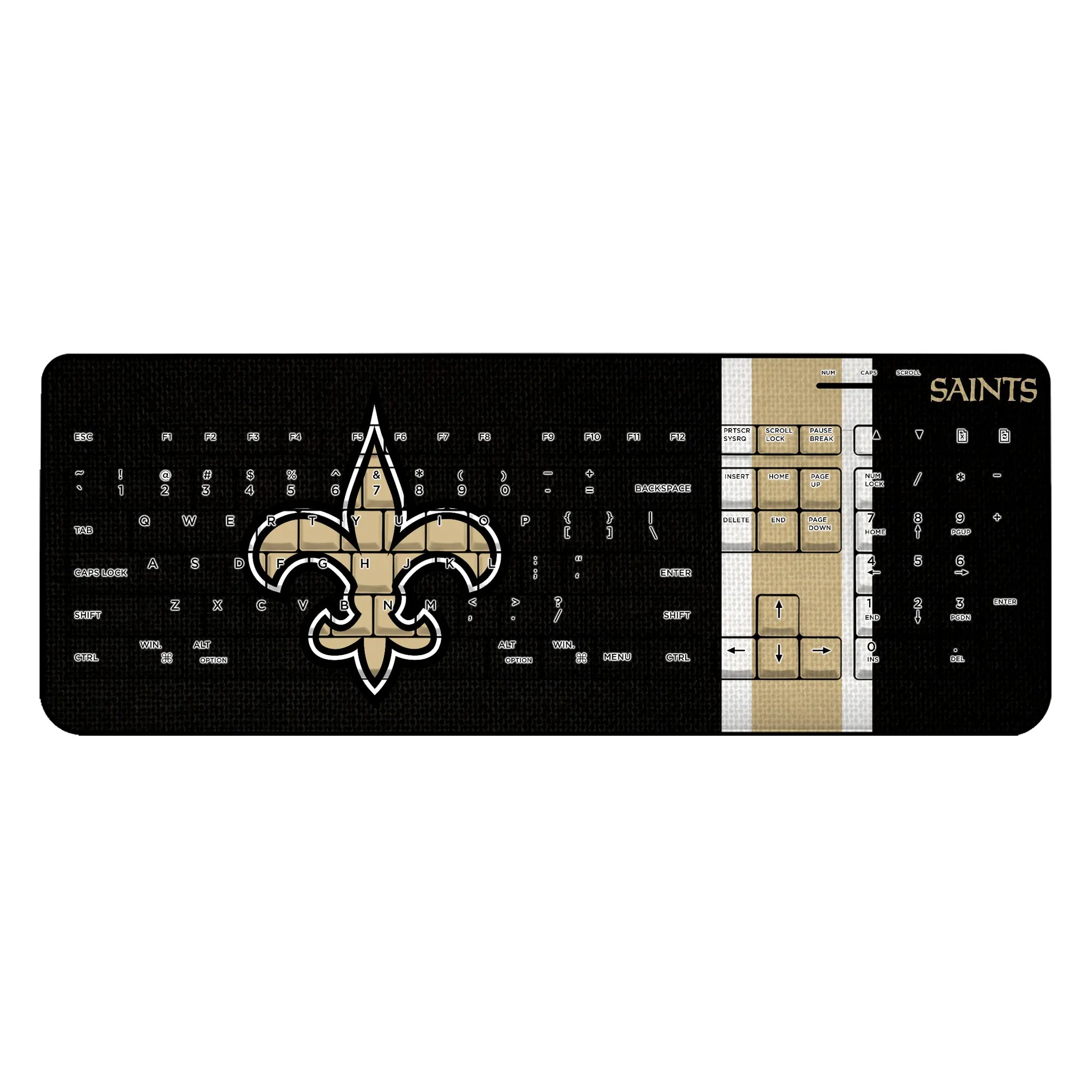 New Orleans Saints Stripe Wireless USB Keyboard