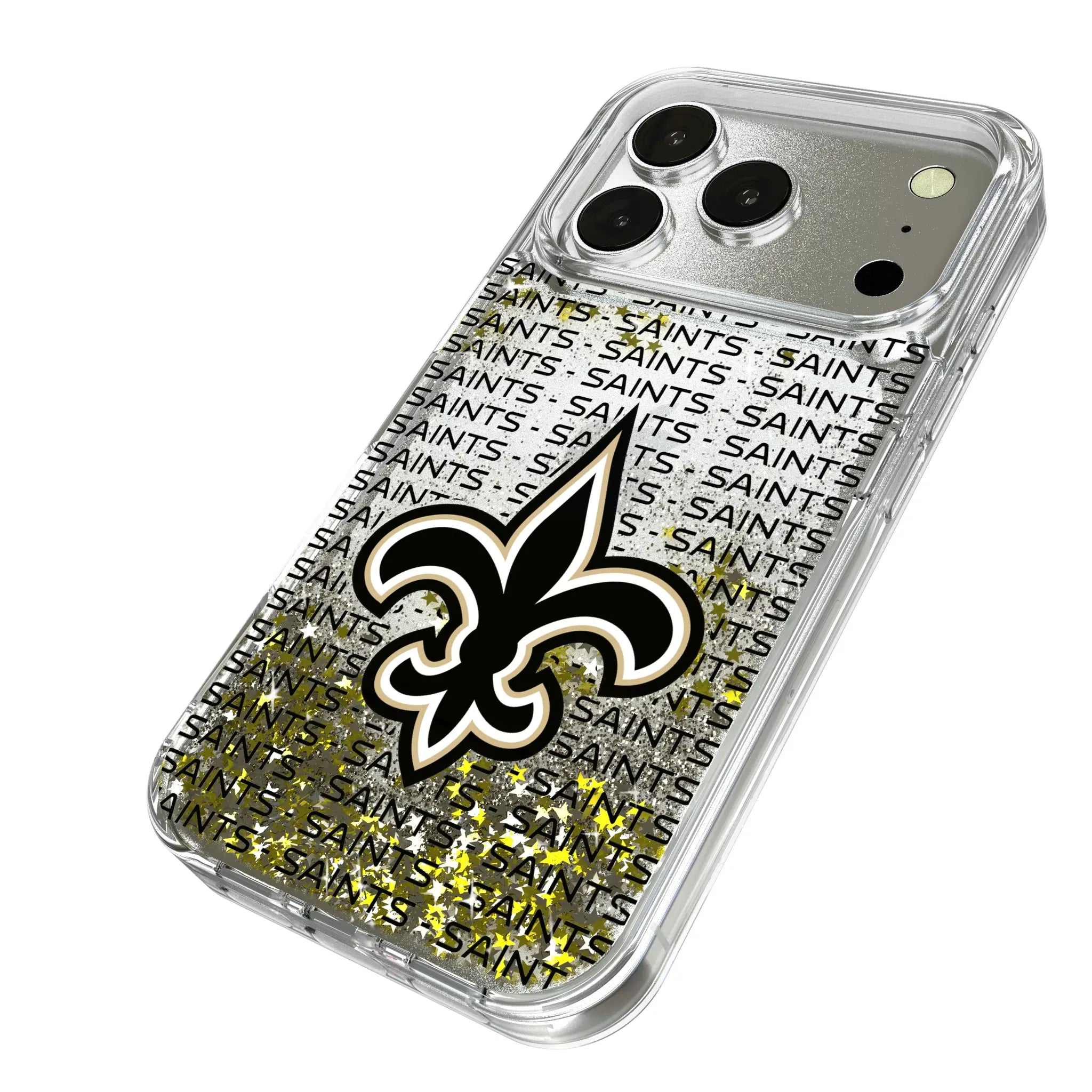 New Orleans Saints Text Backdrop Glitter Phone Case