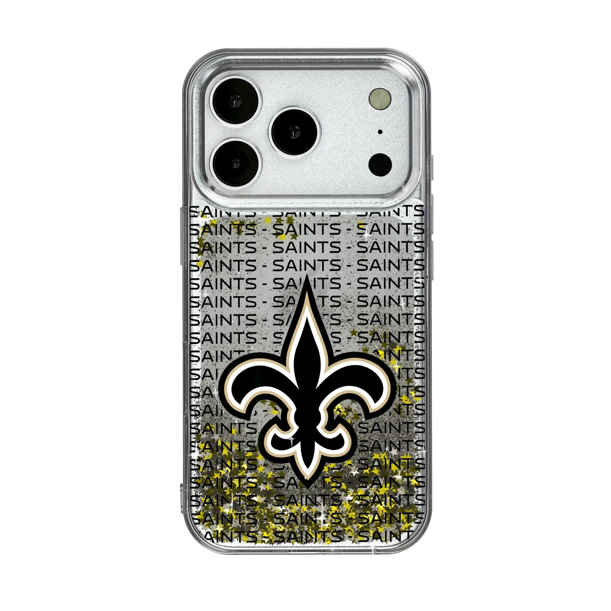 New Orleans Saints Text Backdrop Glitter Phone Case