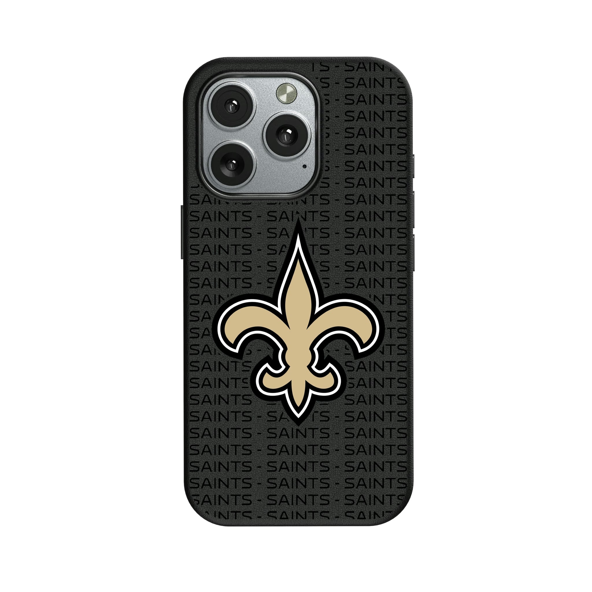 New Orleans Saints Text Backdrop MagSafe Compatible Phone Case for Apple iPhone - Sports Gifts, Sports Memorabilia, Sports Collectibles, Fan Shop