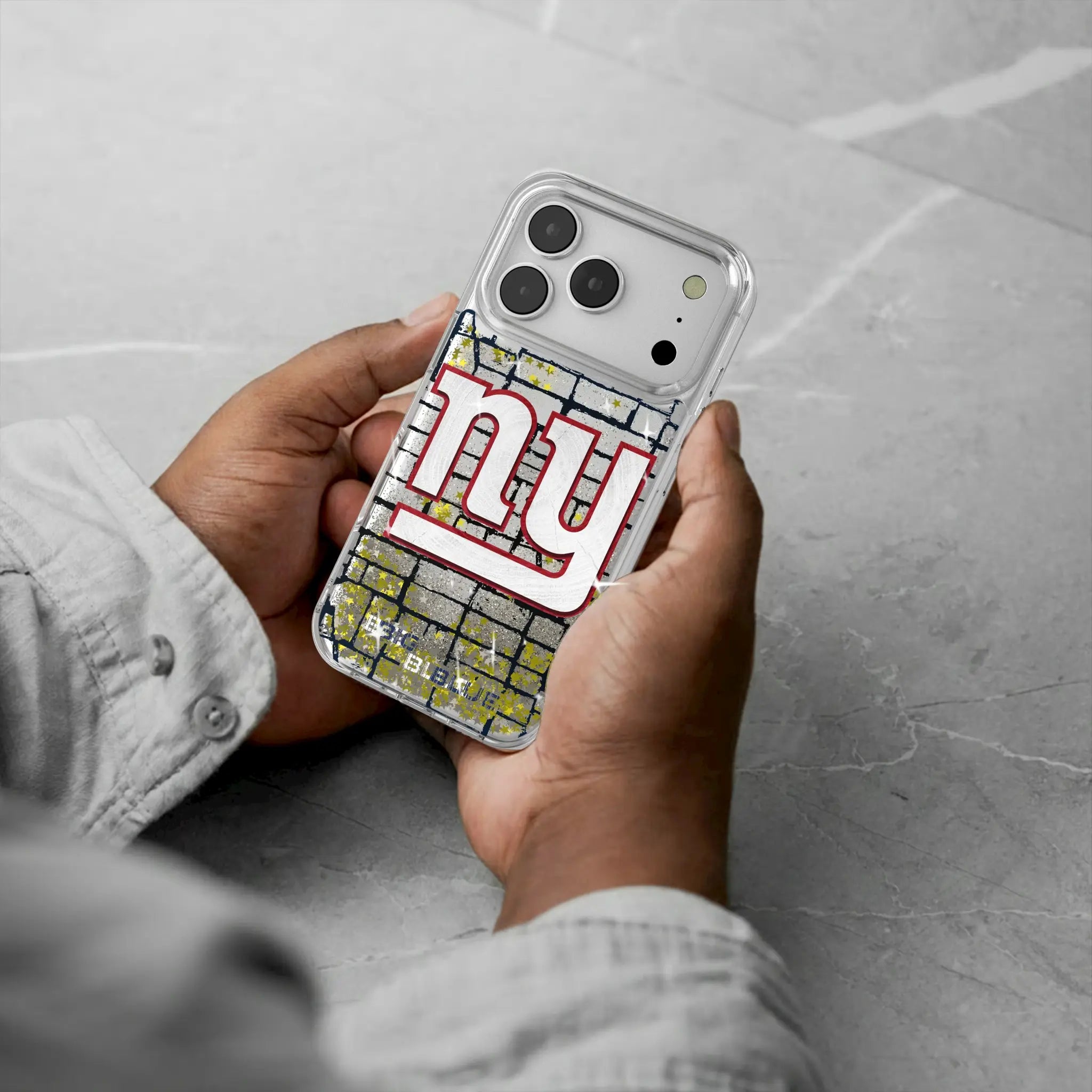New York Giants Brick Glitter Phone Case for Apple iPhone