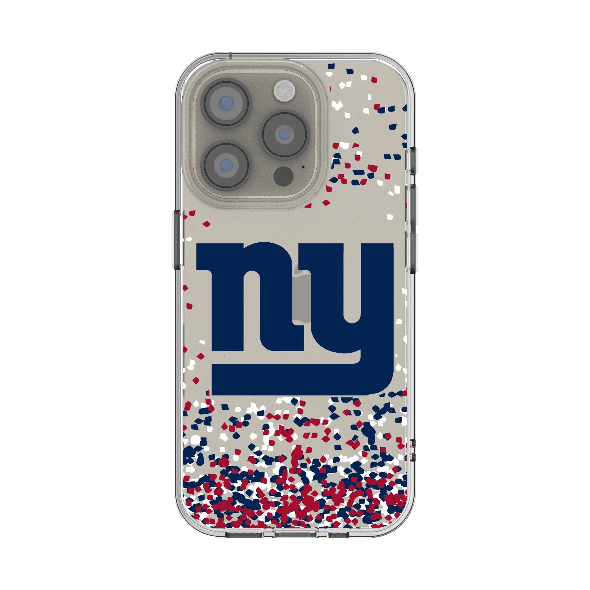 New York Giants Confetti Clear Phone Case for Apple iPhone
