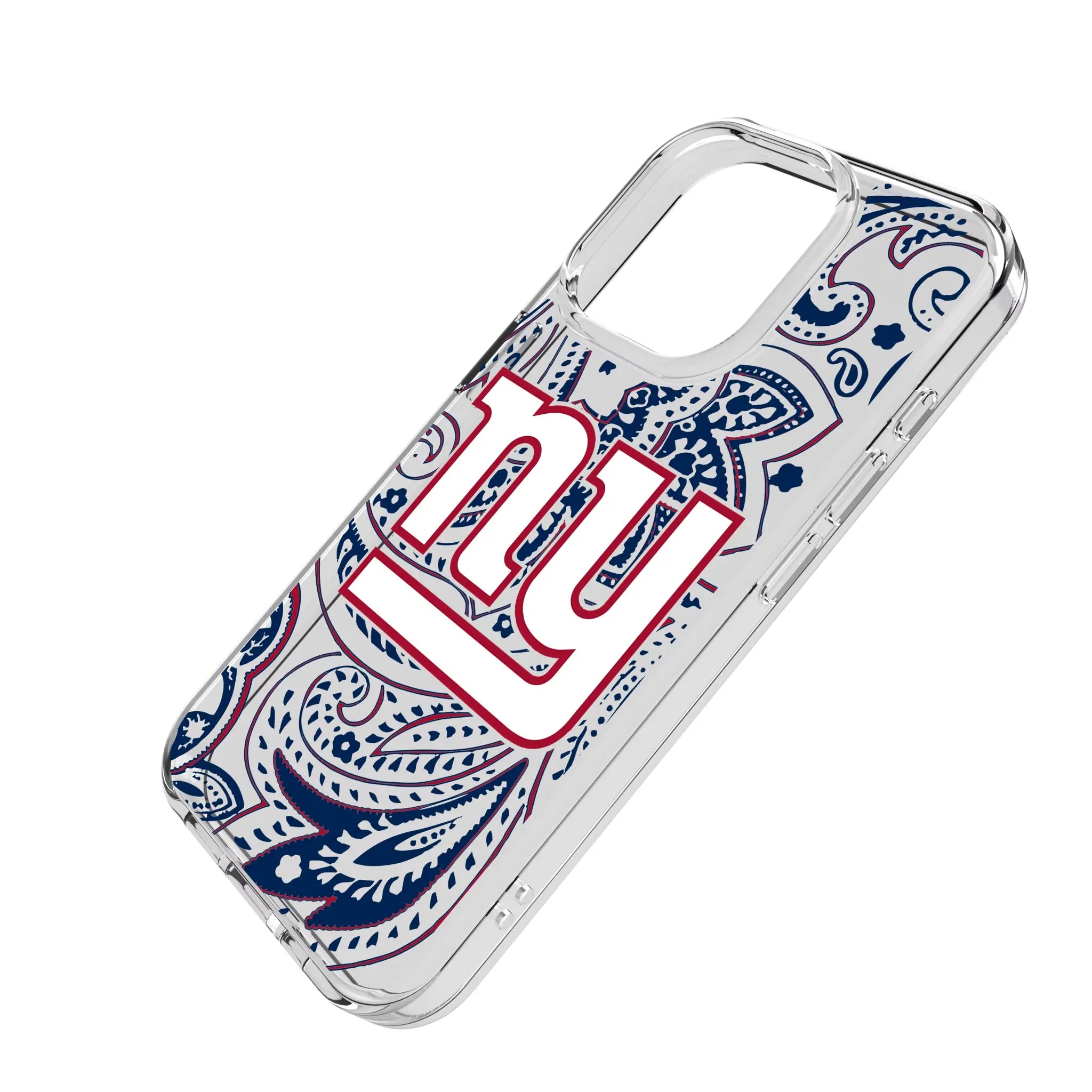 New York Giants Paisley Clear Phone Case for Apple iPhone