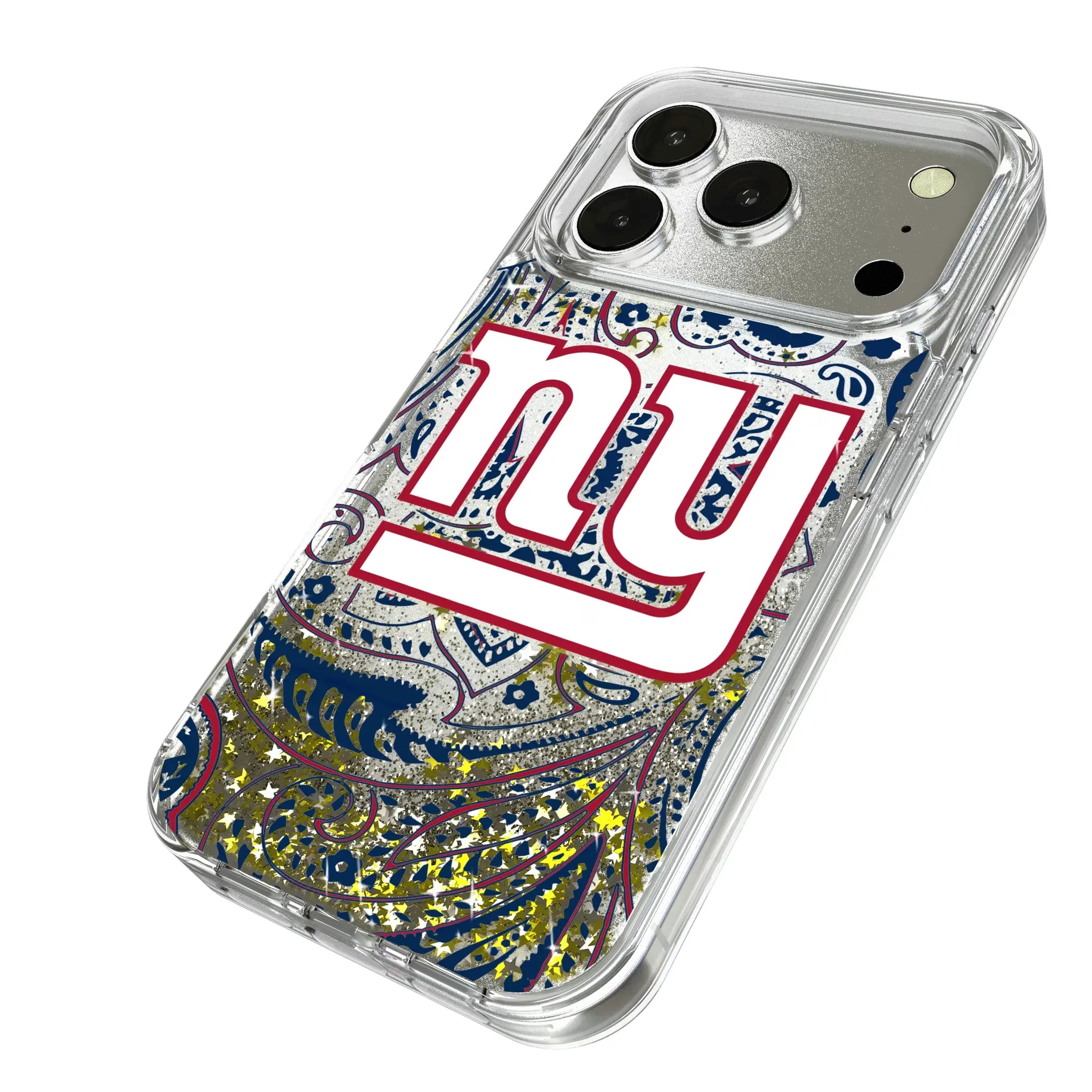 New York Giants Paisley Glitter Phone Case
