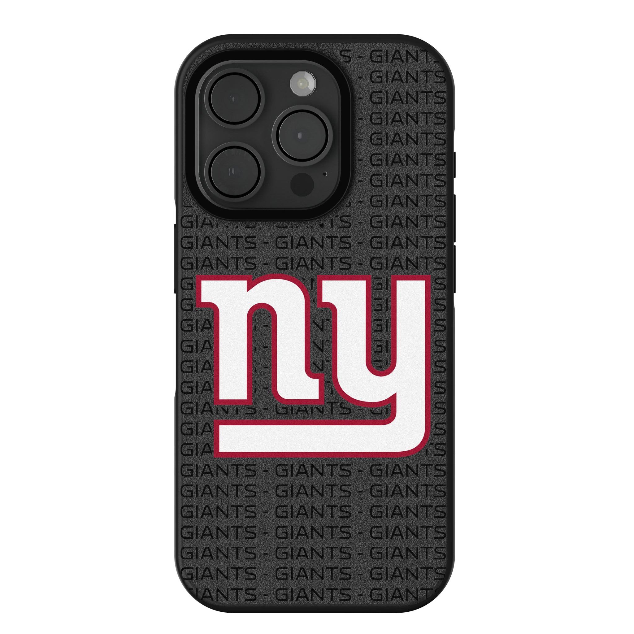 New York Giants Text Backdrop Bump Phone Case - Sports Gifts, Sports Memorabilia, Sports Collectibles, Fan Shop