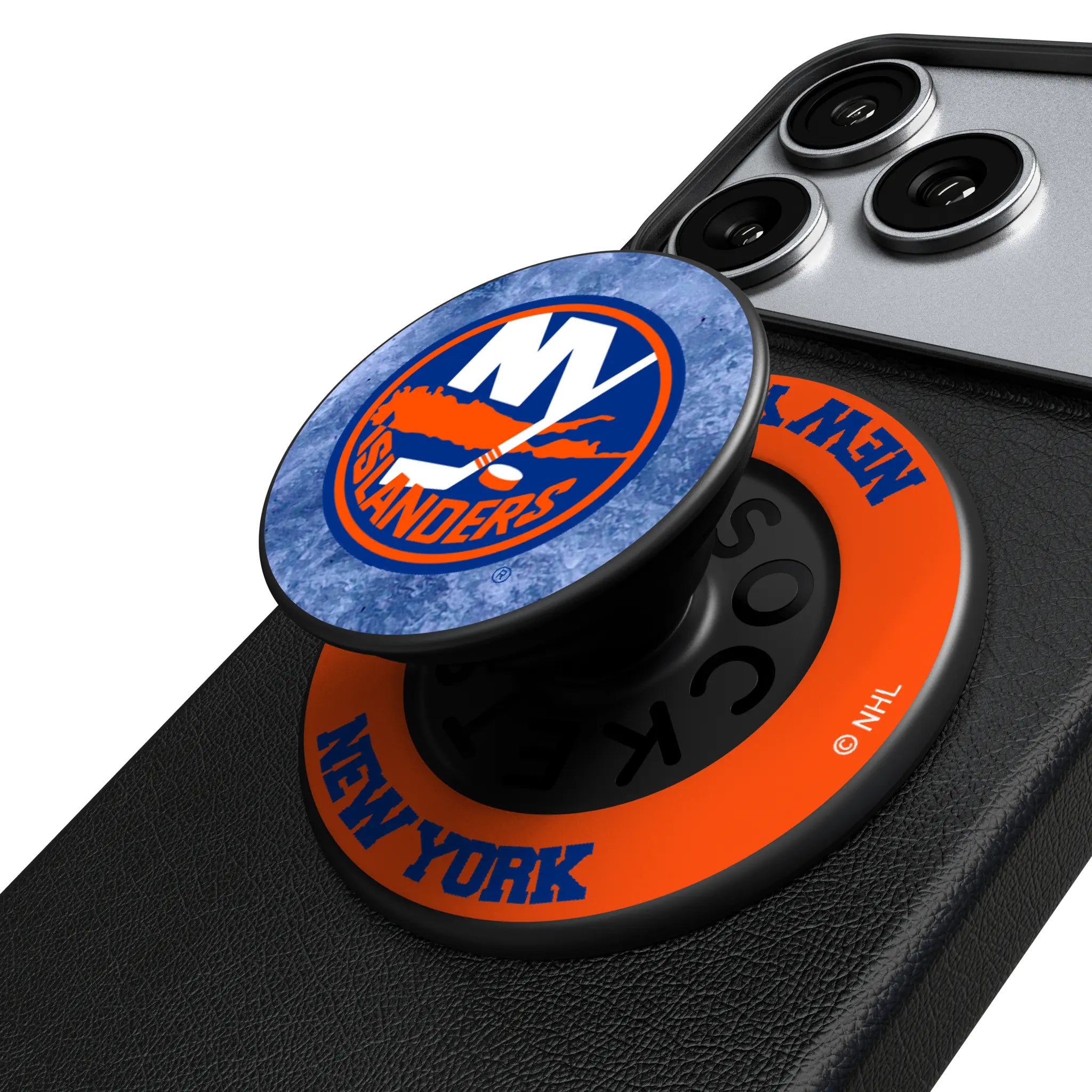 New York Islanders Ice Wordmark PopSockets Magnetic Phone Grip and Stand