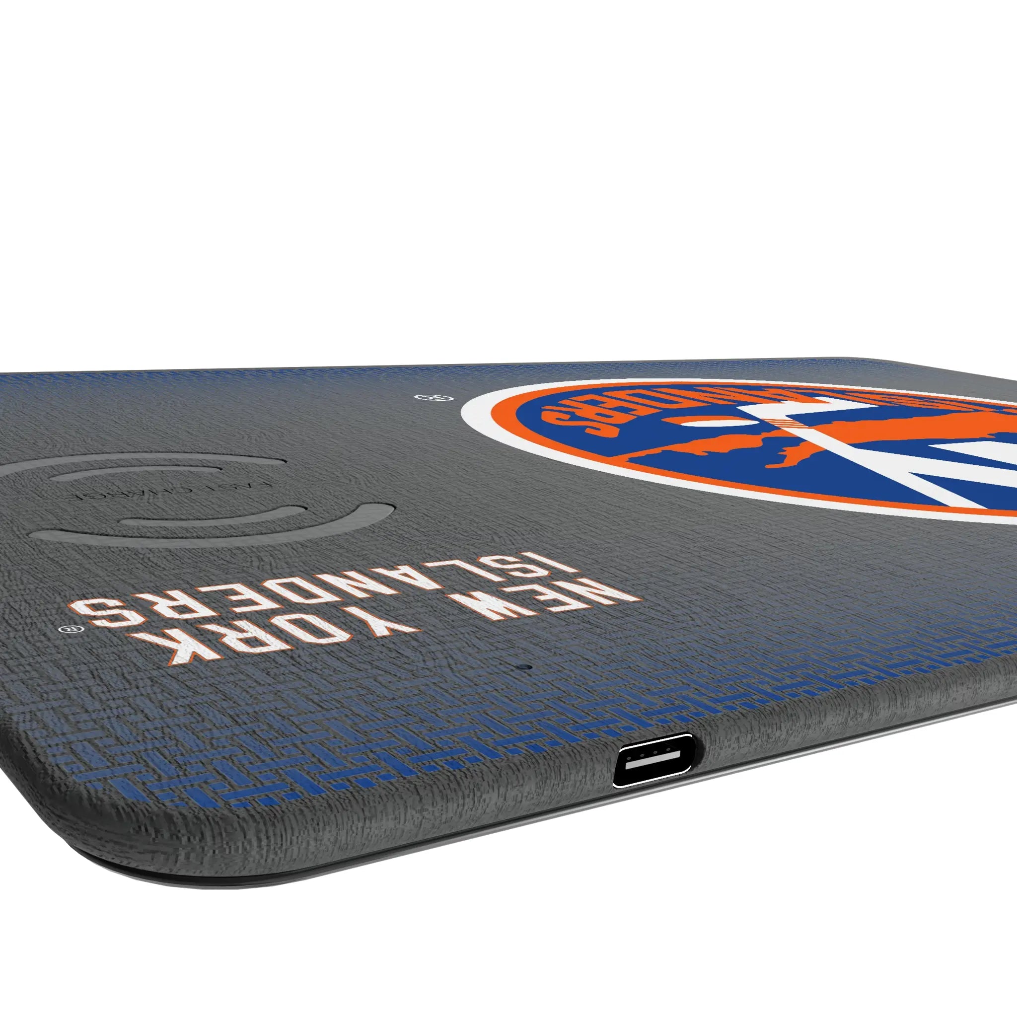 New York Islanders Linen 15-Watt Wireless Charger and Mouse Pad