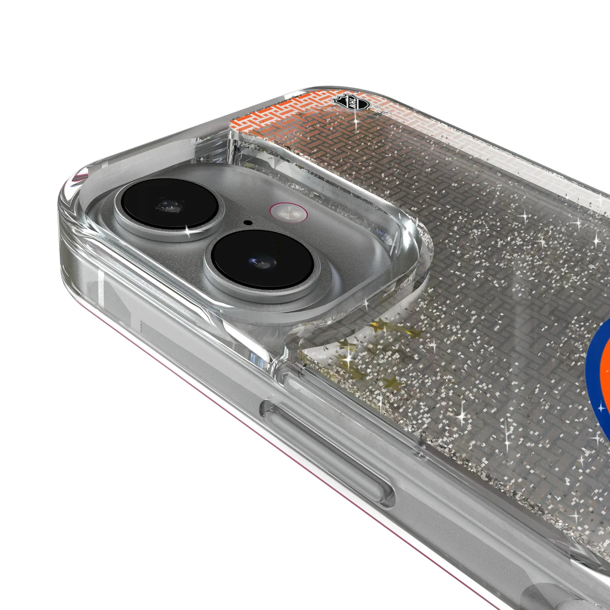 New York Islanders Linen Glitter Phone Case