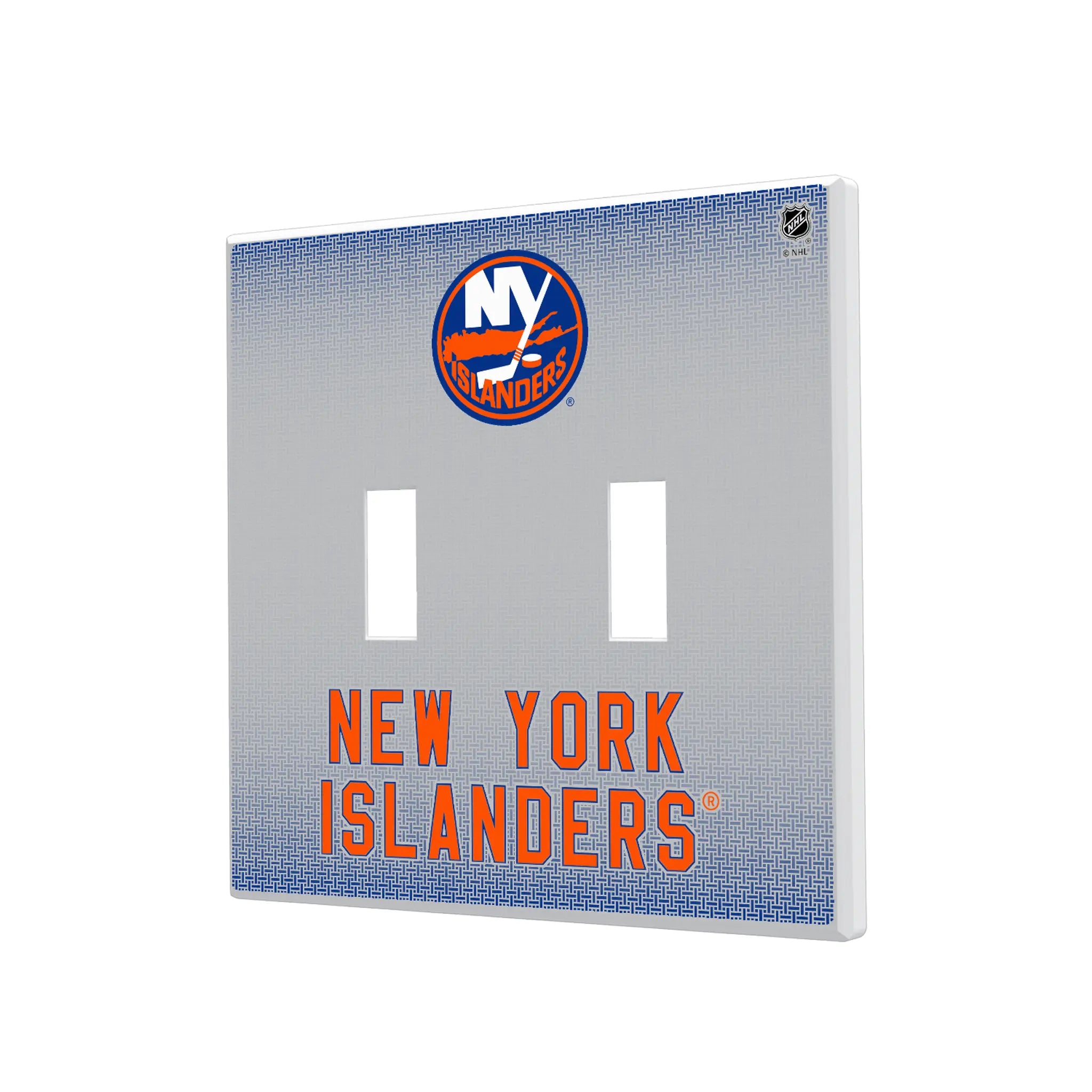 New York Islanders Linen Hidden-Screw Light Switch Plate