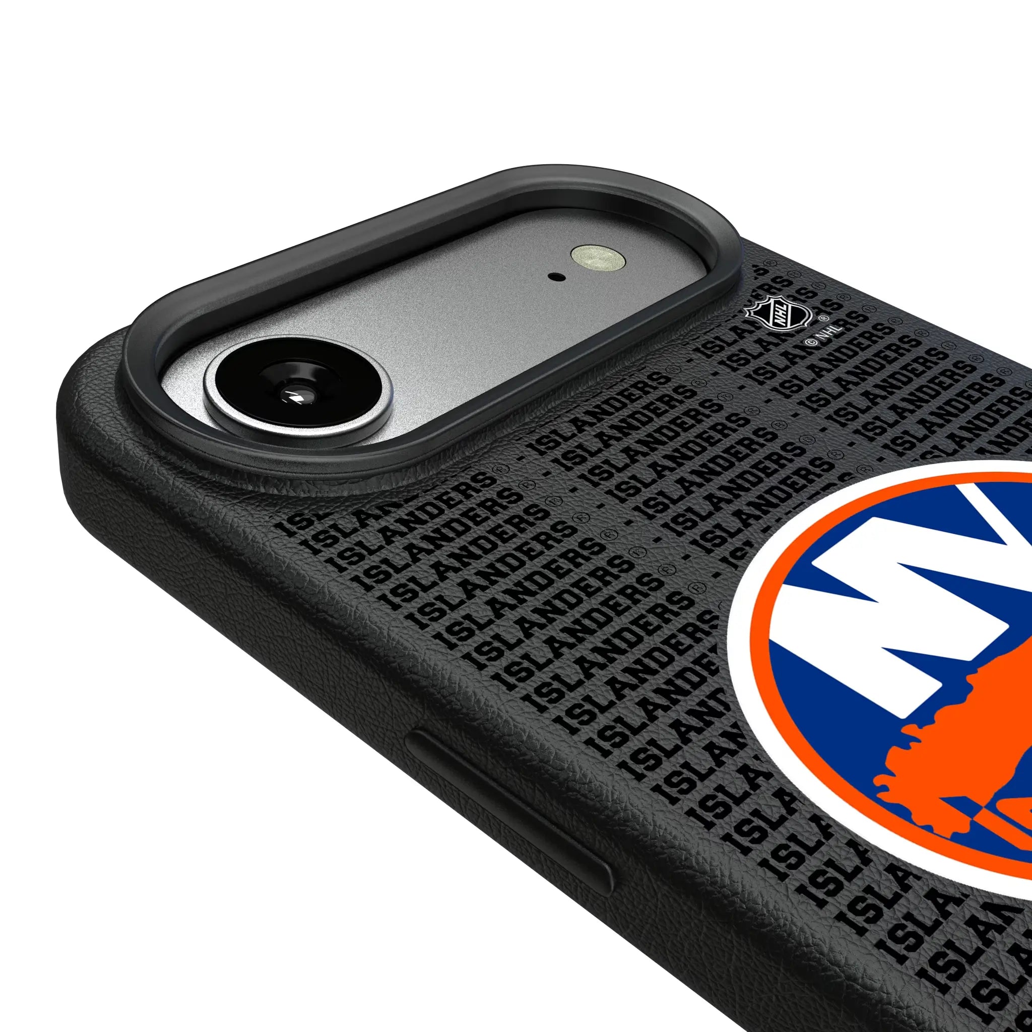 New York Islanders Text Backdrop MagSafe Compatible Phone Case for Apple iPhone