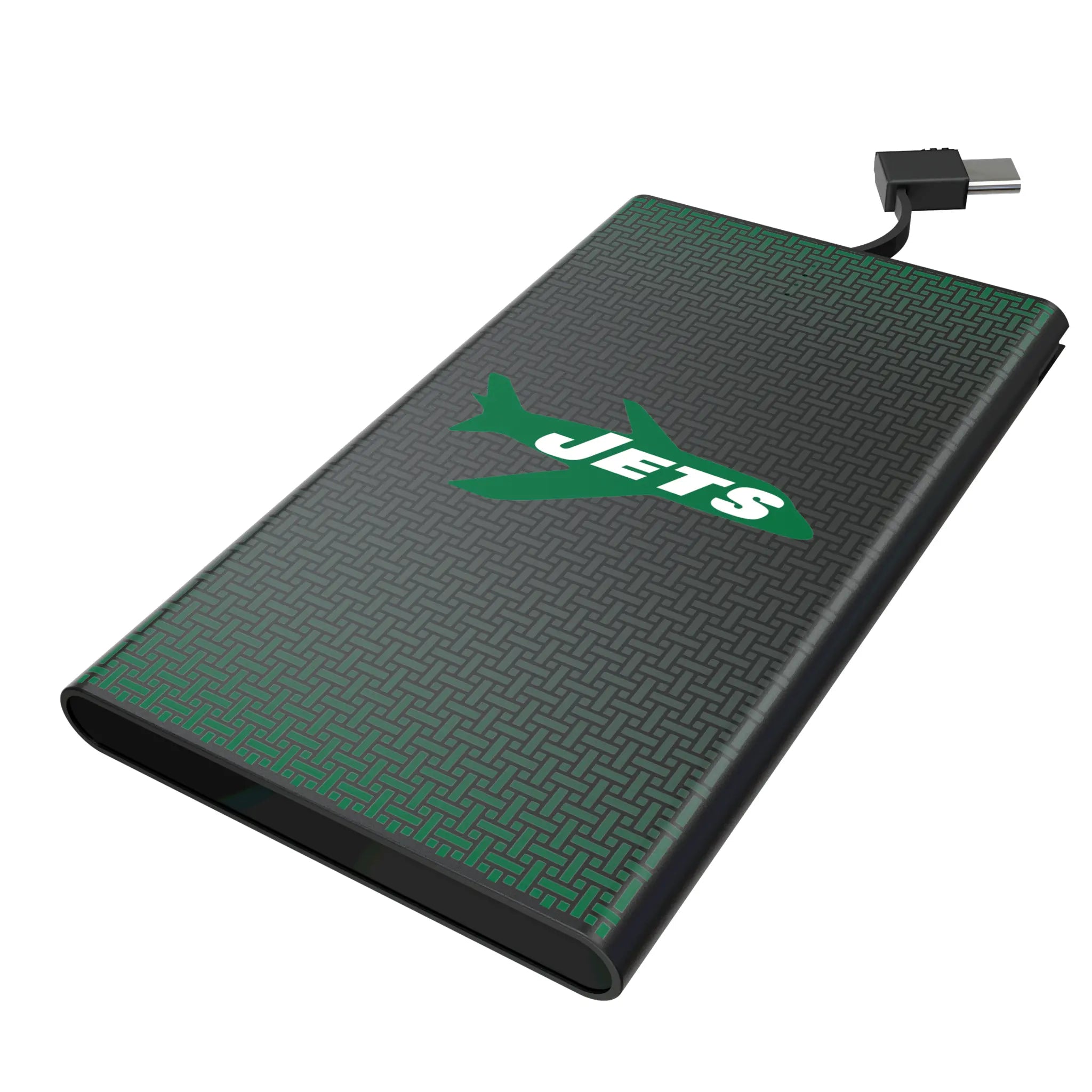 New York Jets 1963 Historic Collection Linen 5000mAh Flat Powerbank