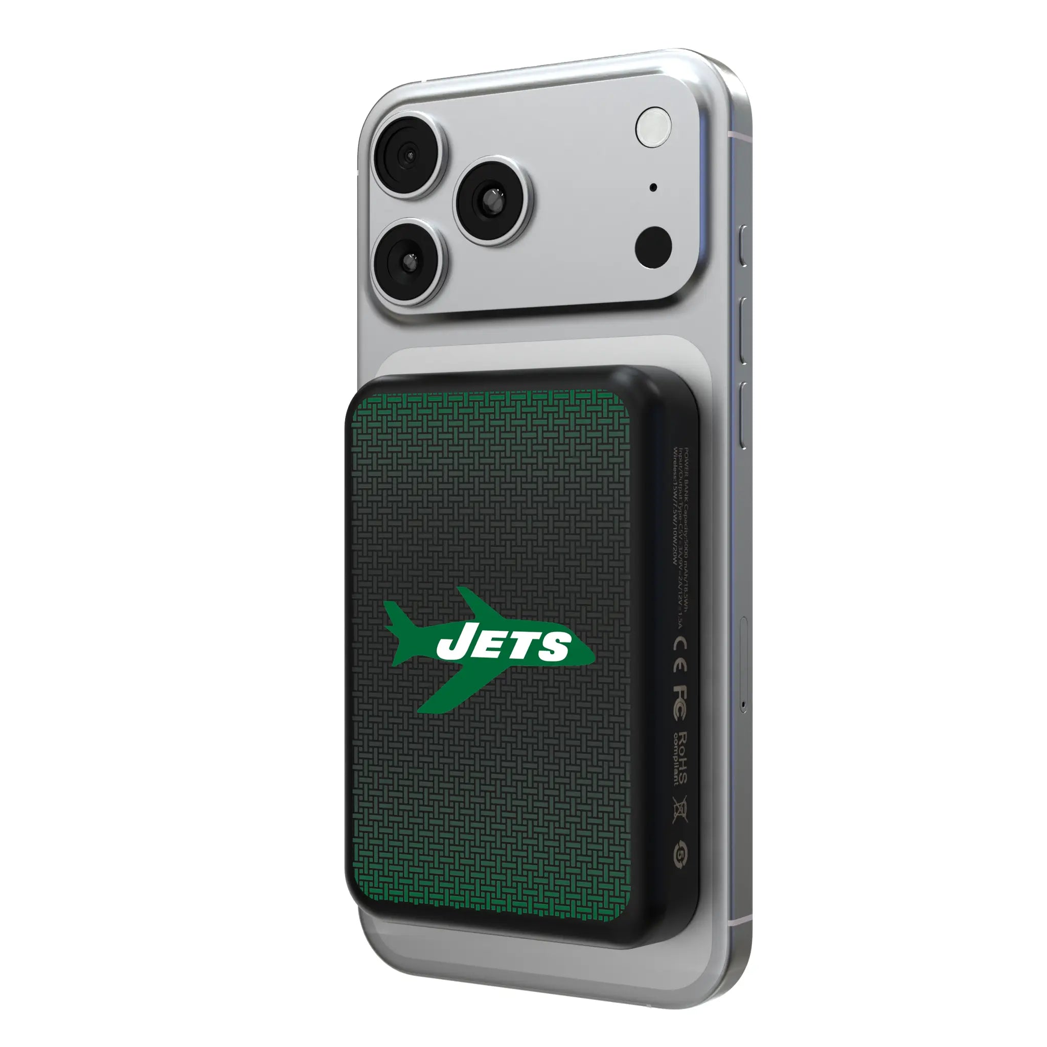 New York Jets 1963 Historic Collection Linen Wireless Mag Power Bank