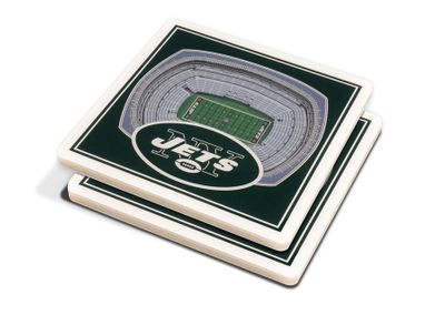New York Jets 3D StadiumViews 2-Pack Coaster Set - 757 Sports Collectibles