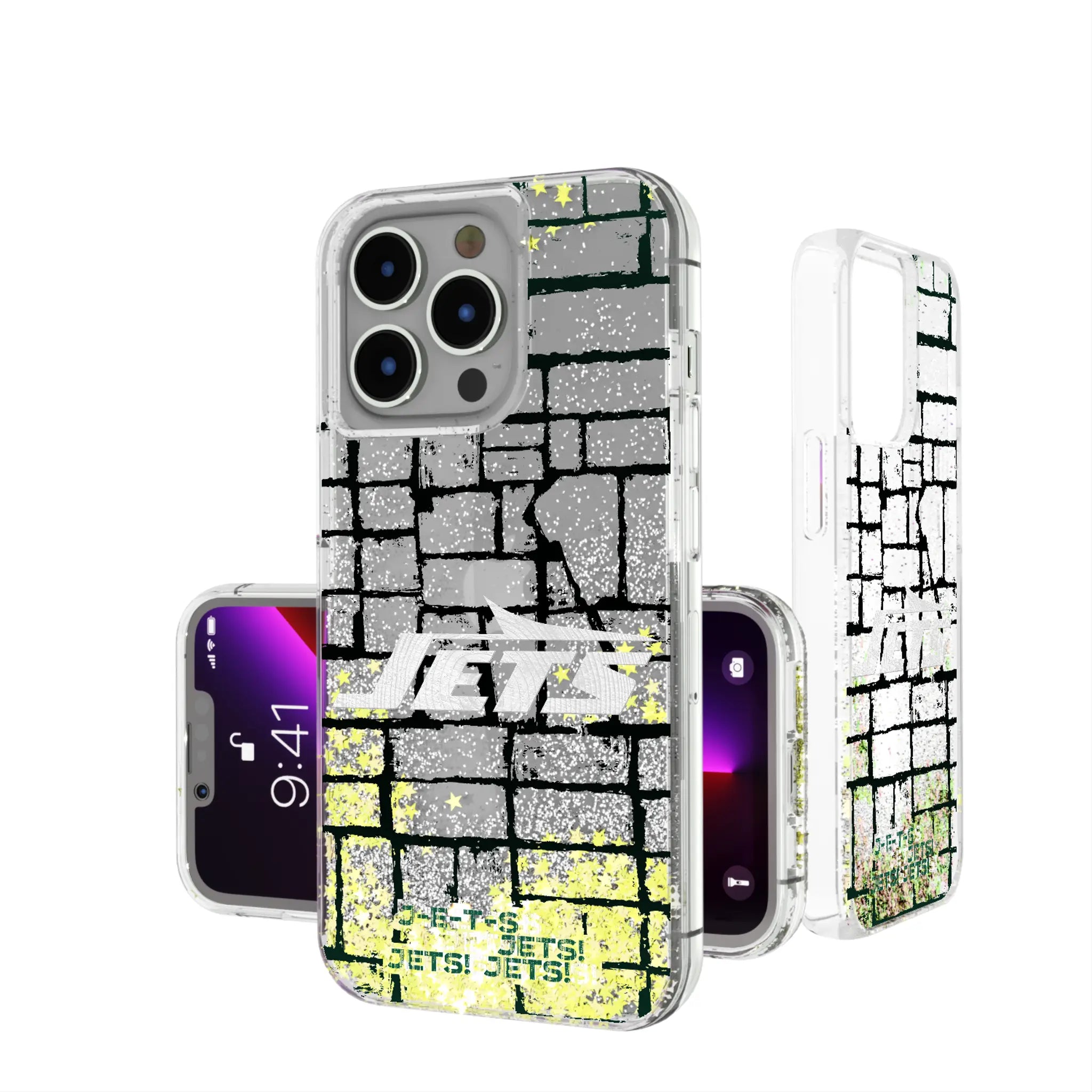 New York Jets Brick Glitter Phone Case for Apple iPhone